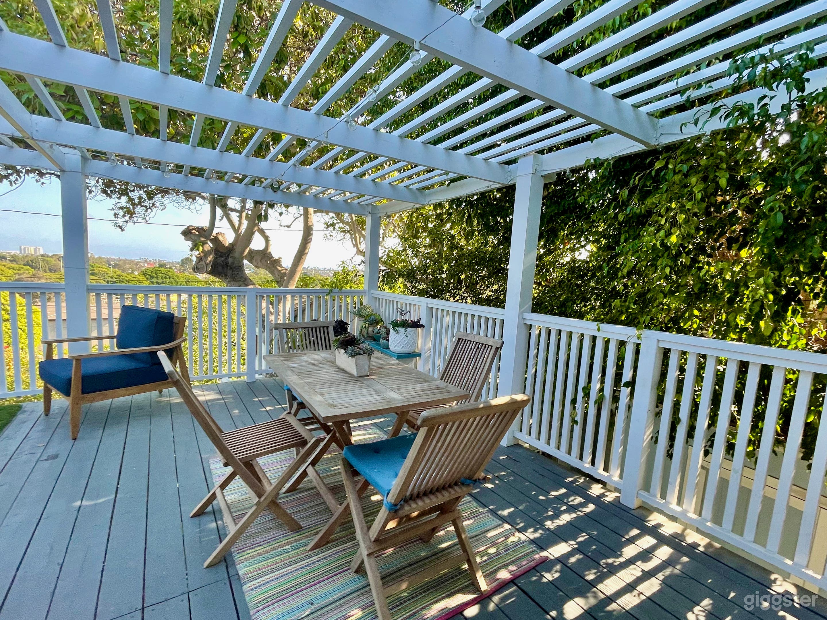 Veranda with tree house feel.