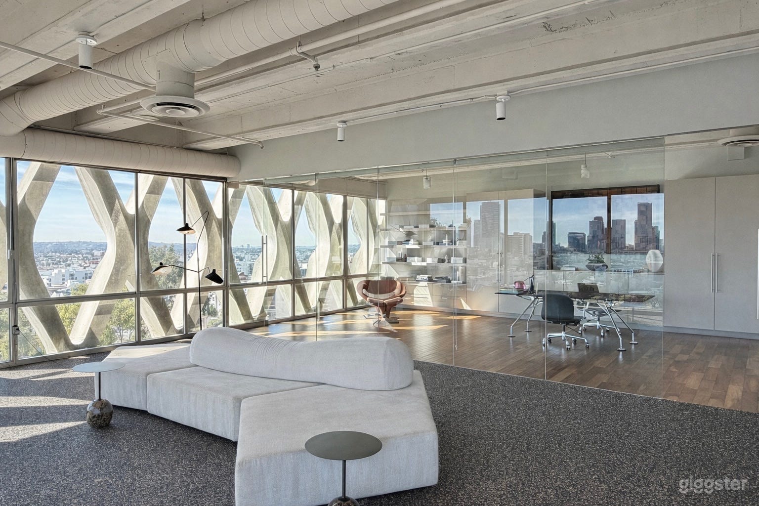 Mid-Century Modern Panoramic Skyline View Loft Photo 2