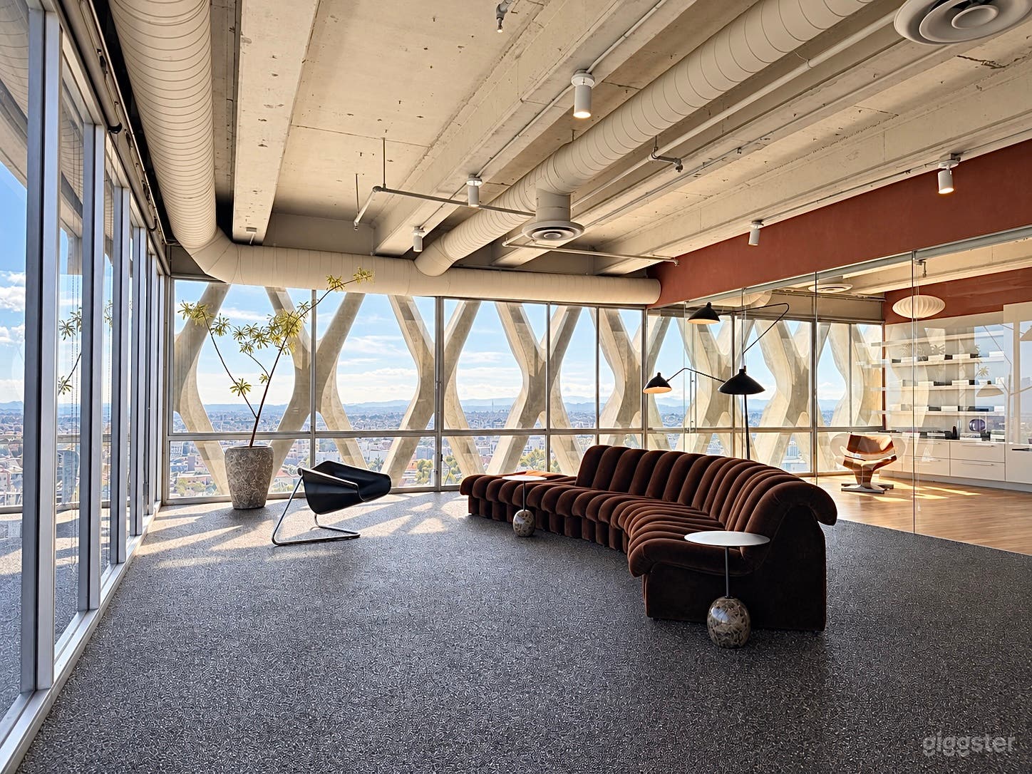 Mid-Century Modern Panoramic Skyline View Loft Photo 2