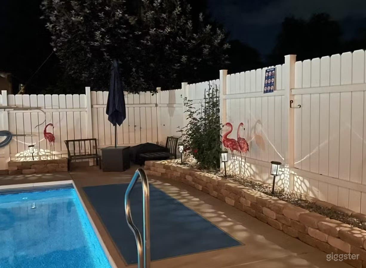 Beautiful at night as you float under the stars in a heated pool!