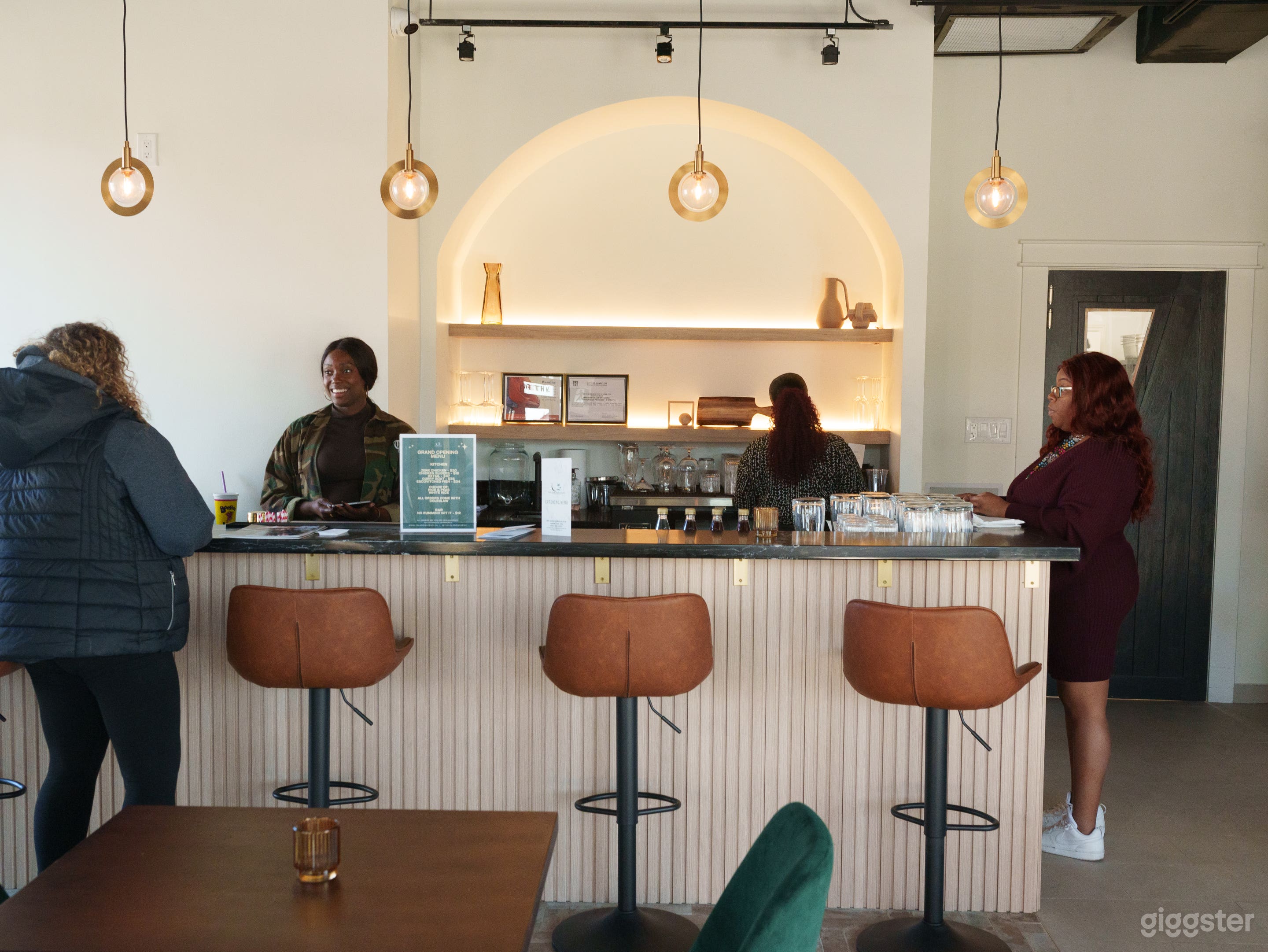 View of the bar