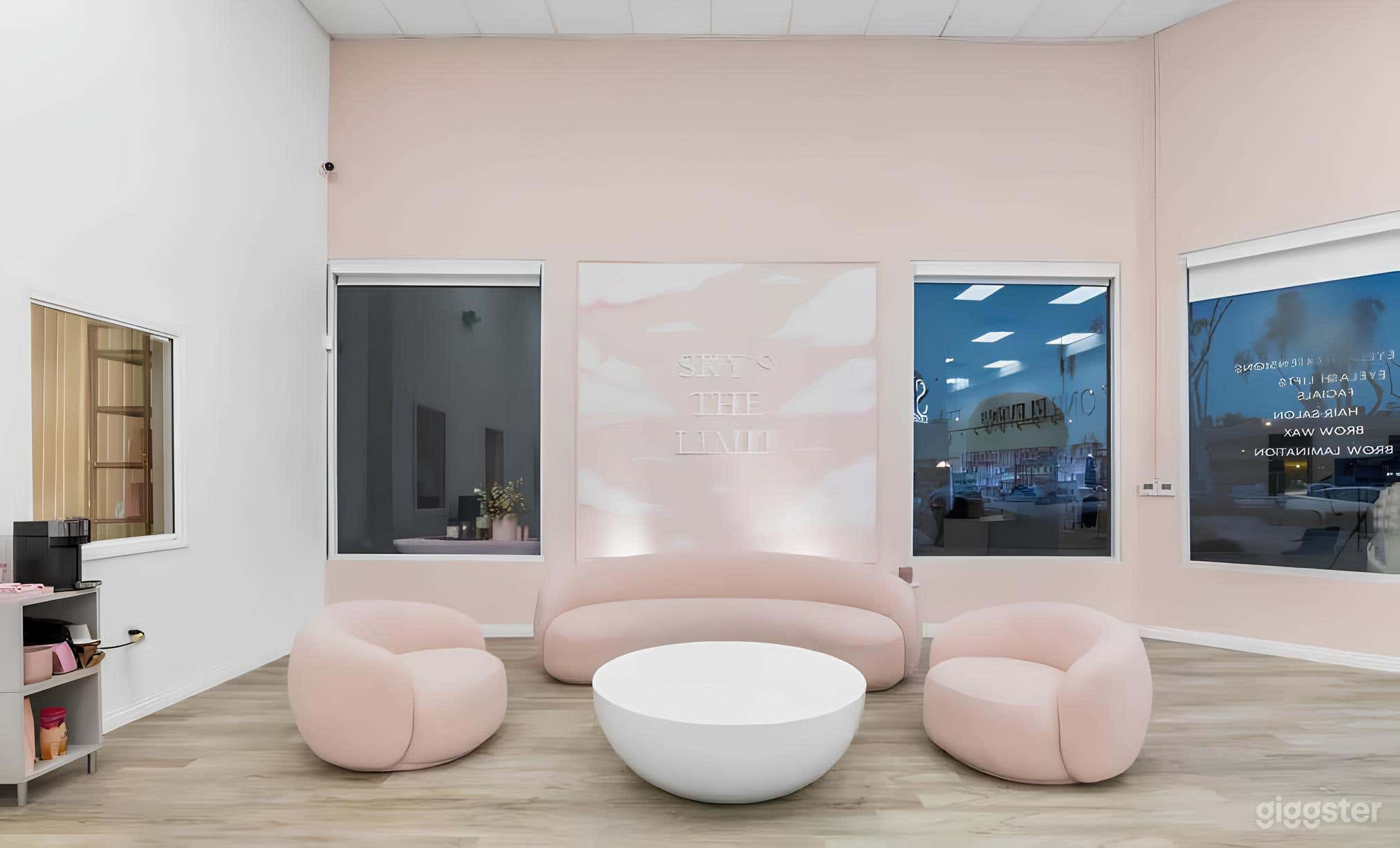 Lounge Area 
16 foot ceilings