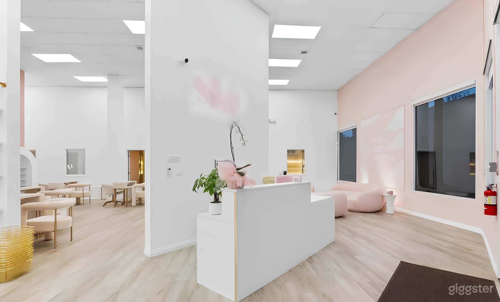 Front desk
16 foot ceilings