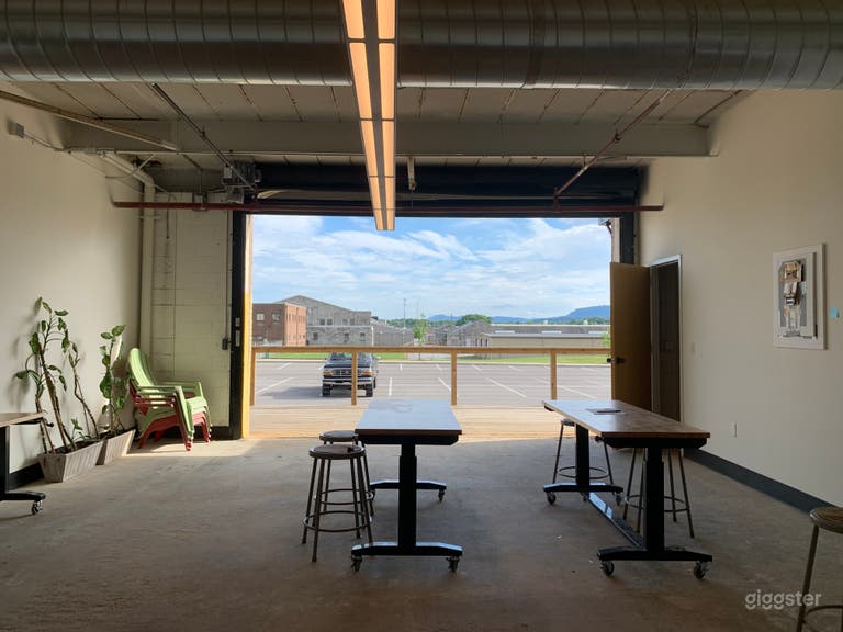  Garage door open from inside the classroom 