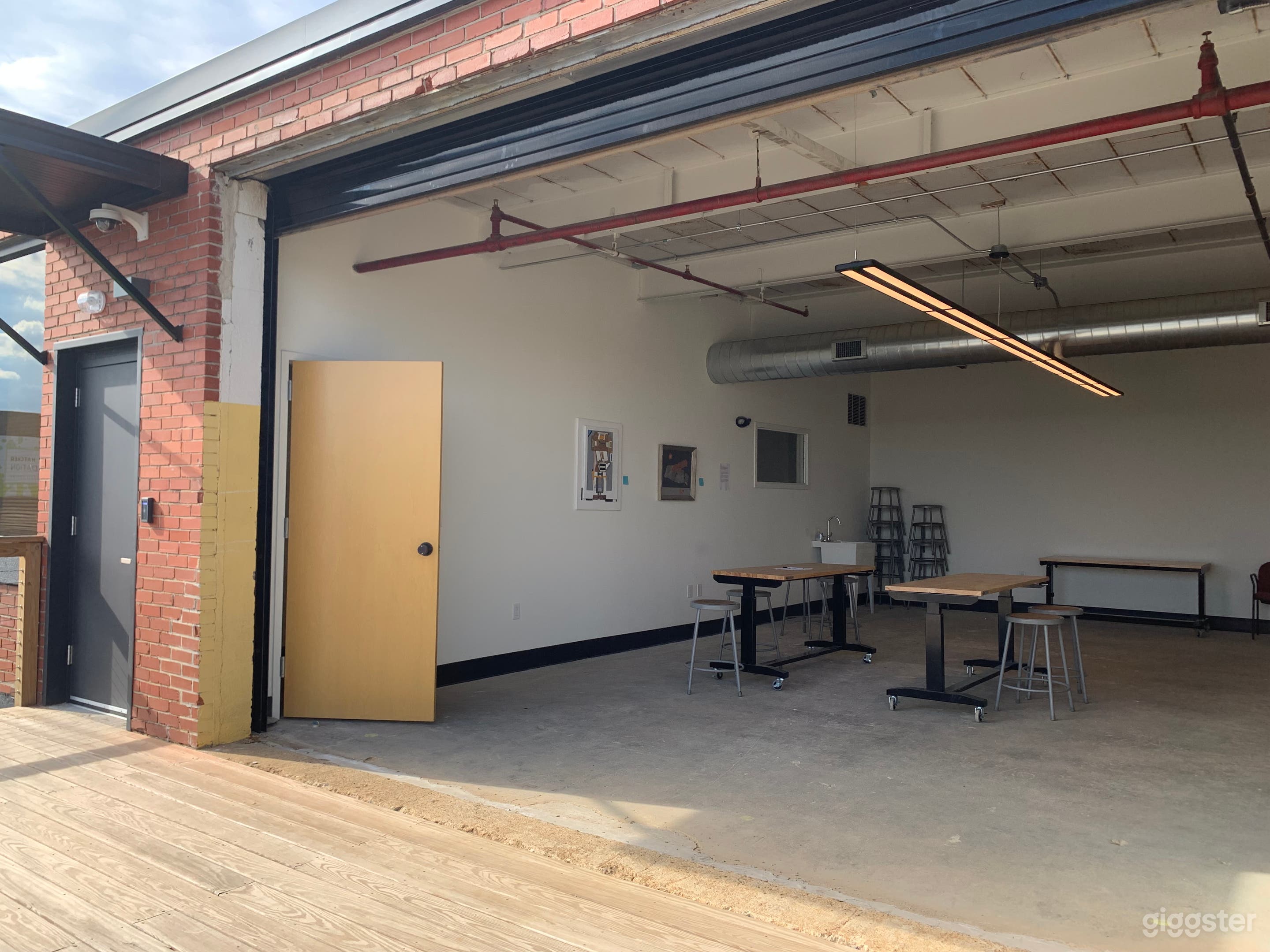 Opening garage door - from outside looking in (plus back door for handicap access)
