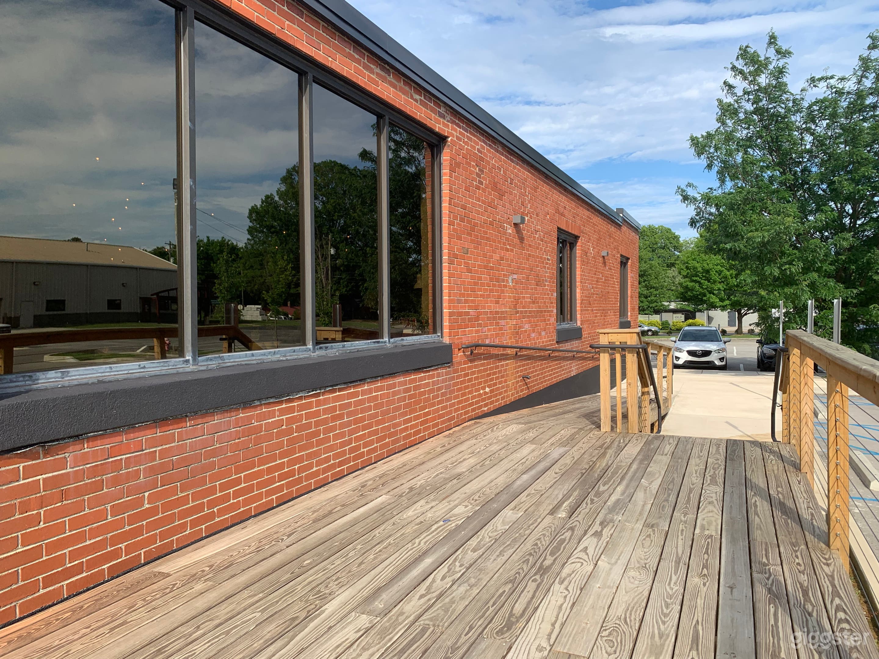 Handicap ramp entrance - side door of building