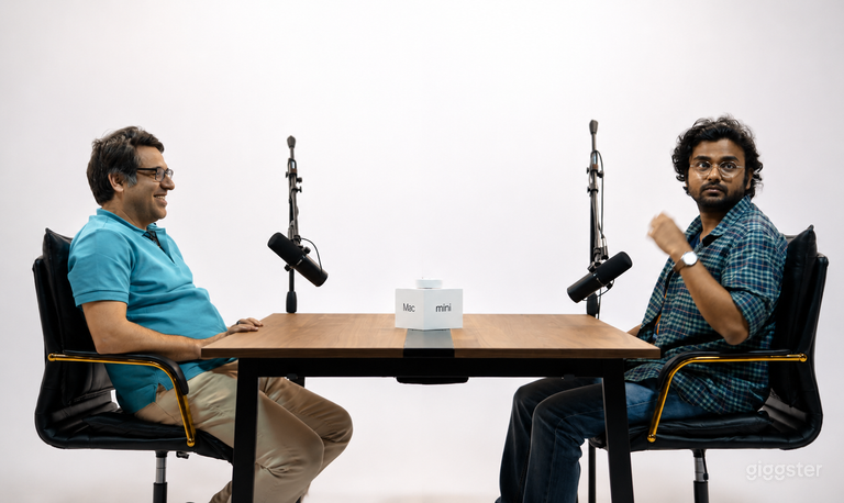  Customizable Podcast Studio with 3 Cameras & Crew 