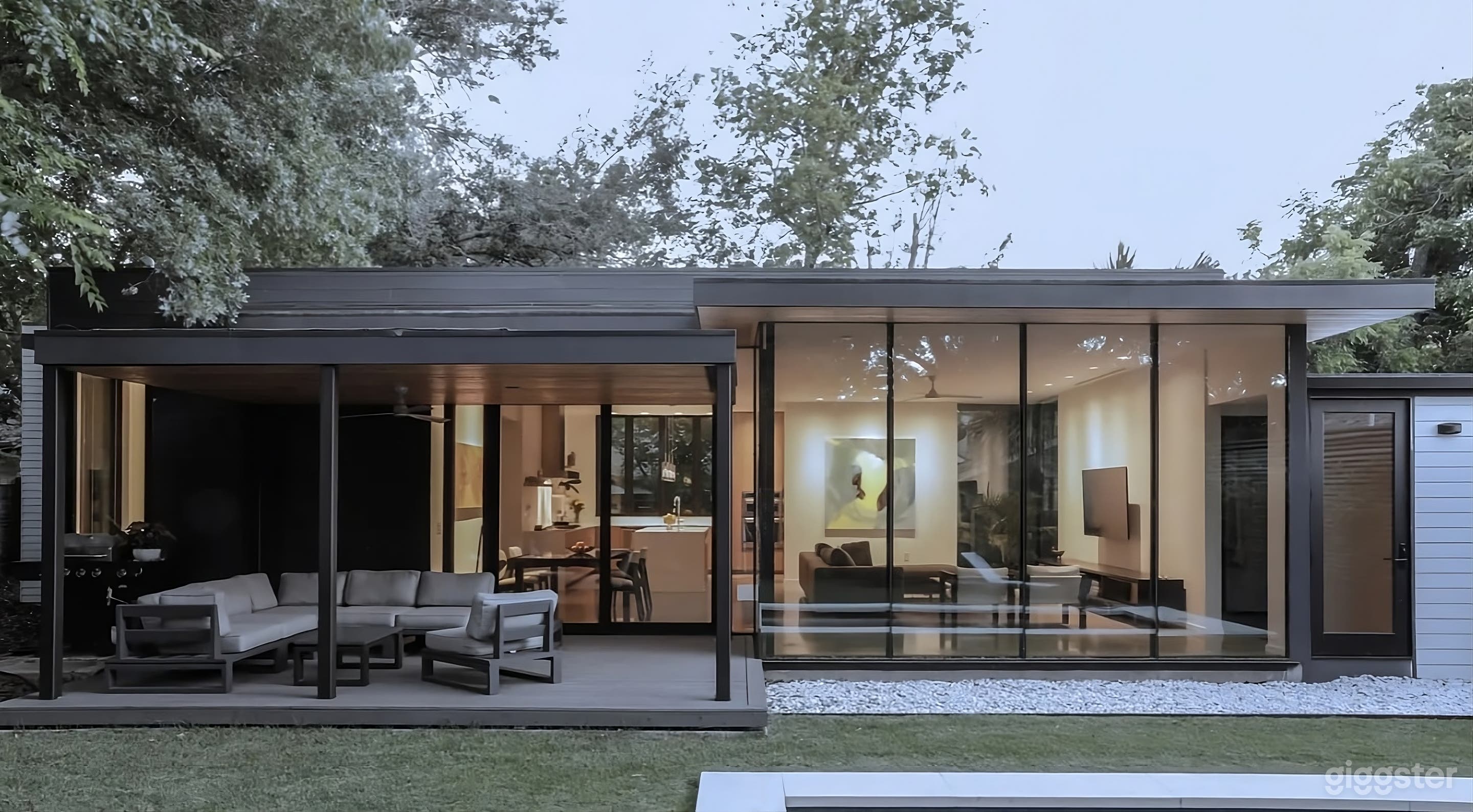 Backyard with Pool and Alfresco Living Space Photo 3