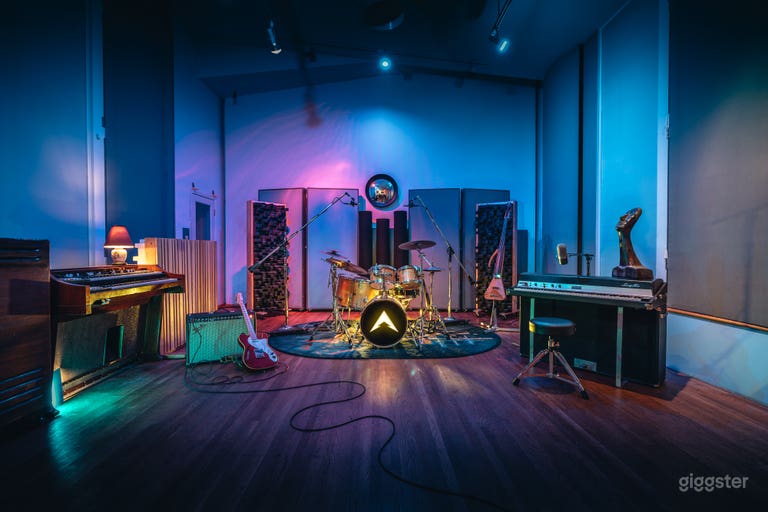  Sala en vivo toma larga oscura 