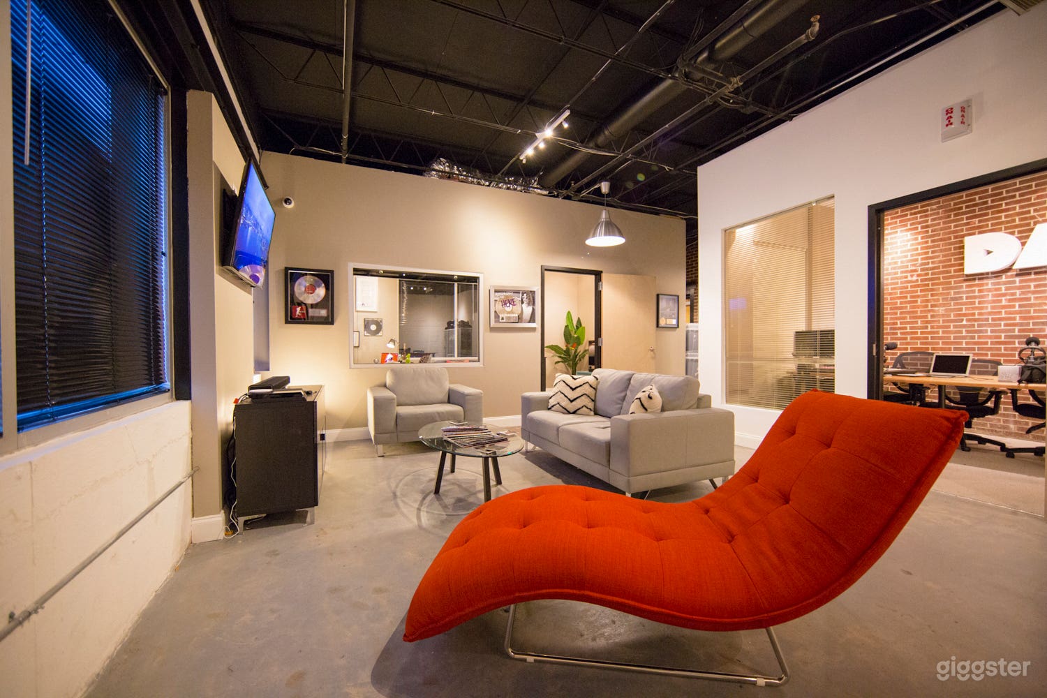 Open Office With Lounge Area.