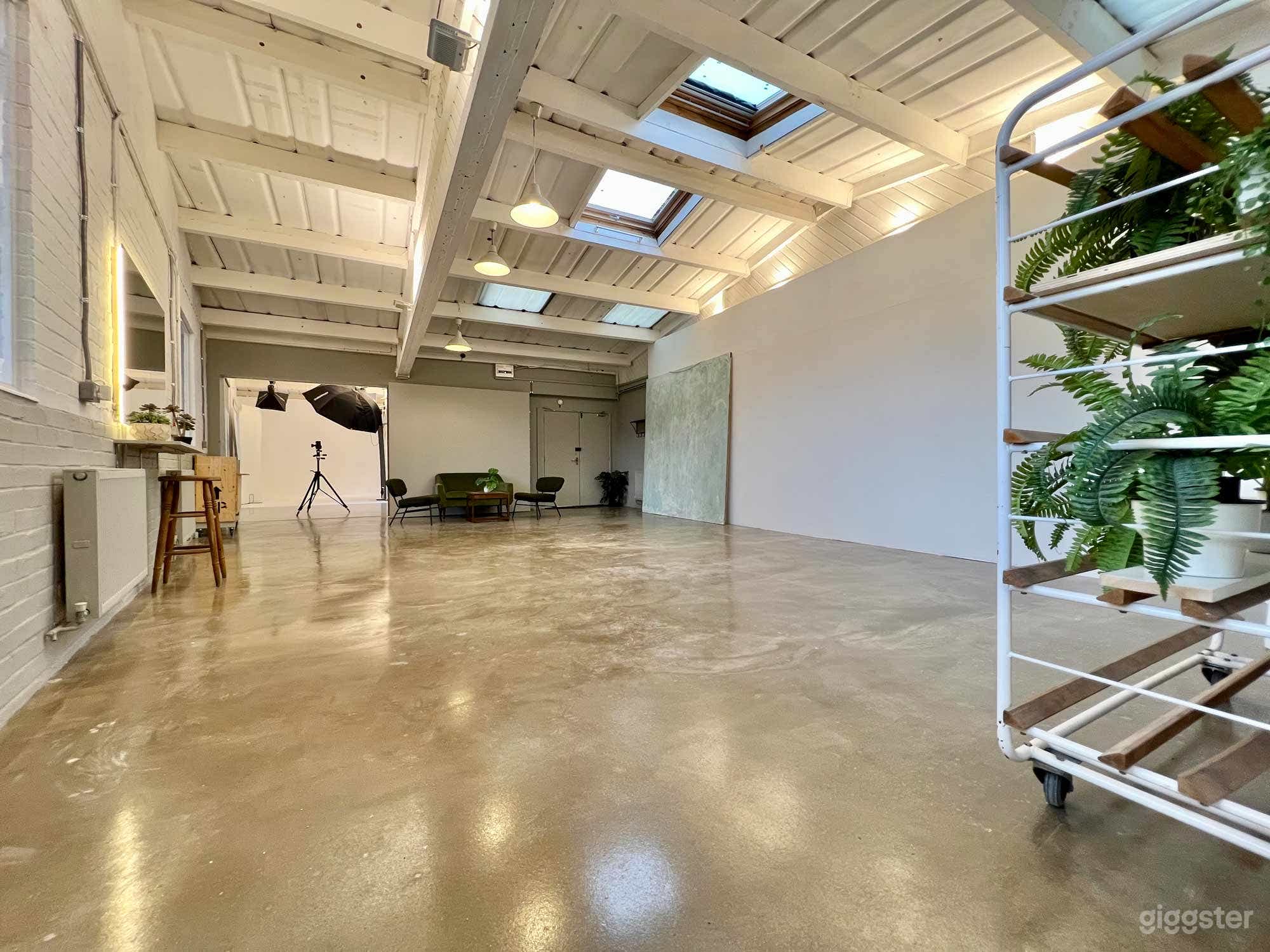 Studio 7B with moveable wall looking into Studio 7A