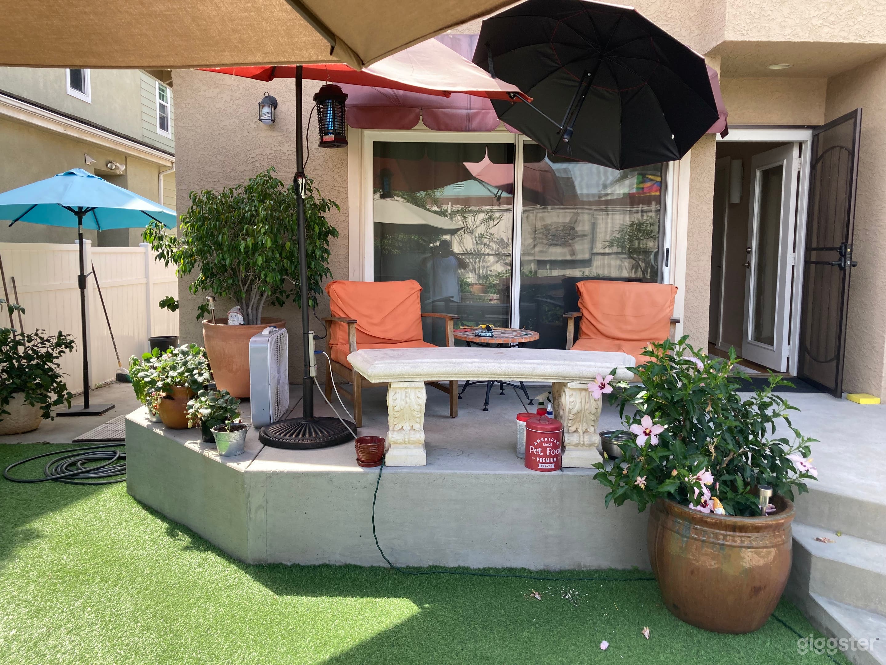 Sitting area on patio 