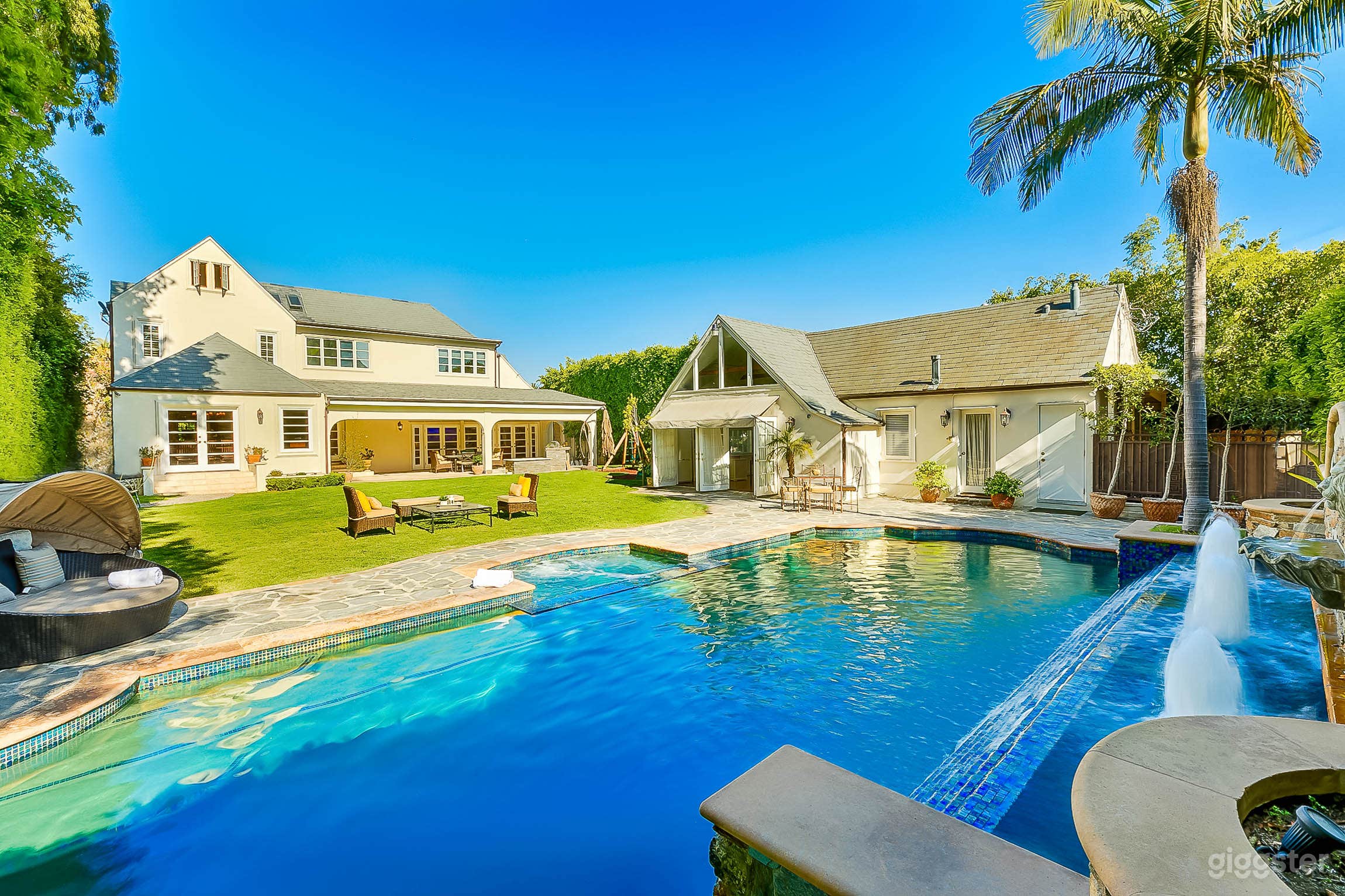 Large yard with pool 