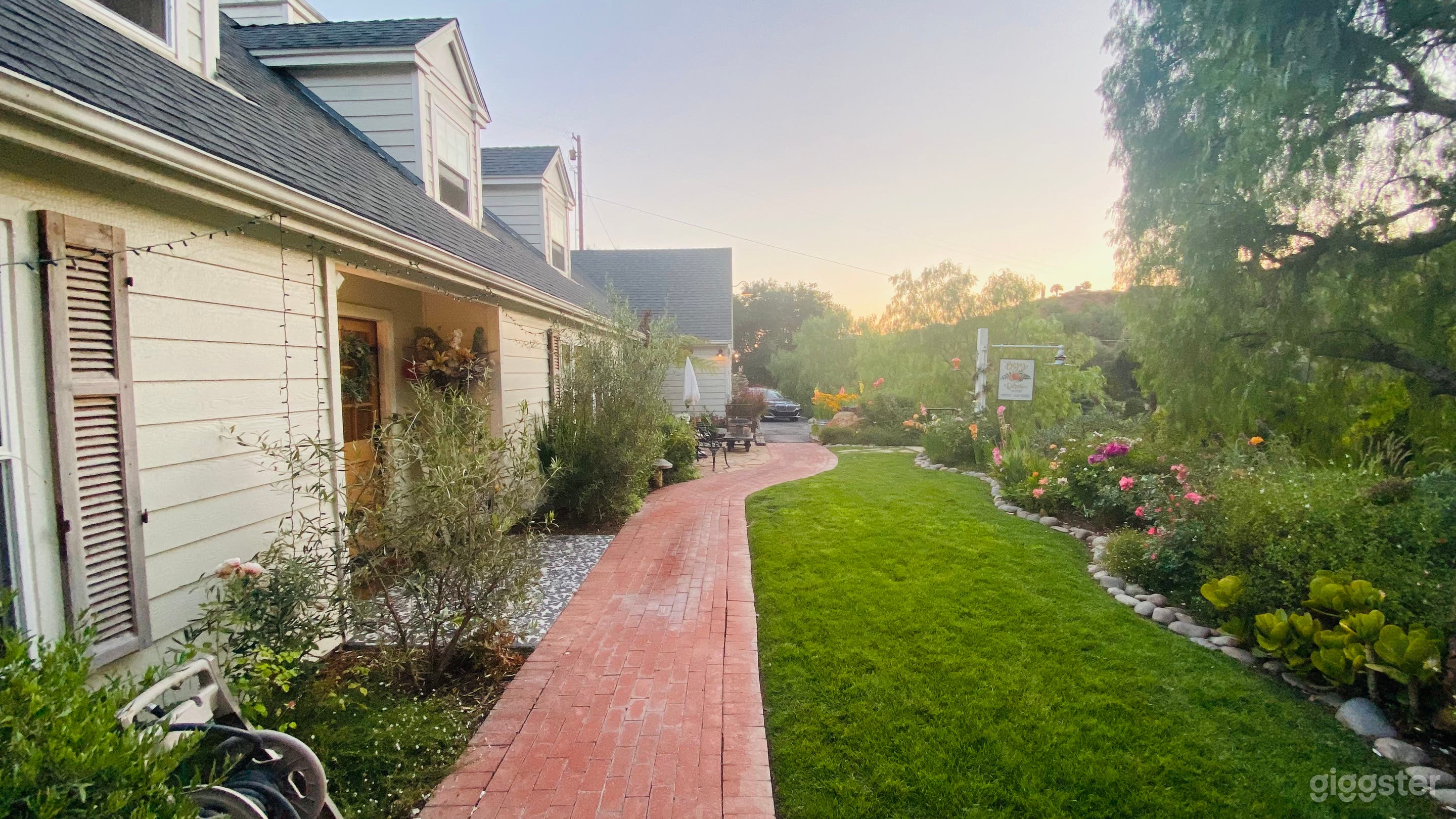 Front yard of main house