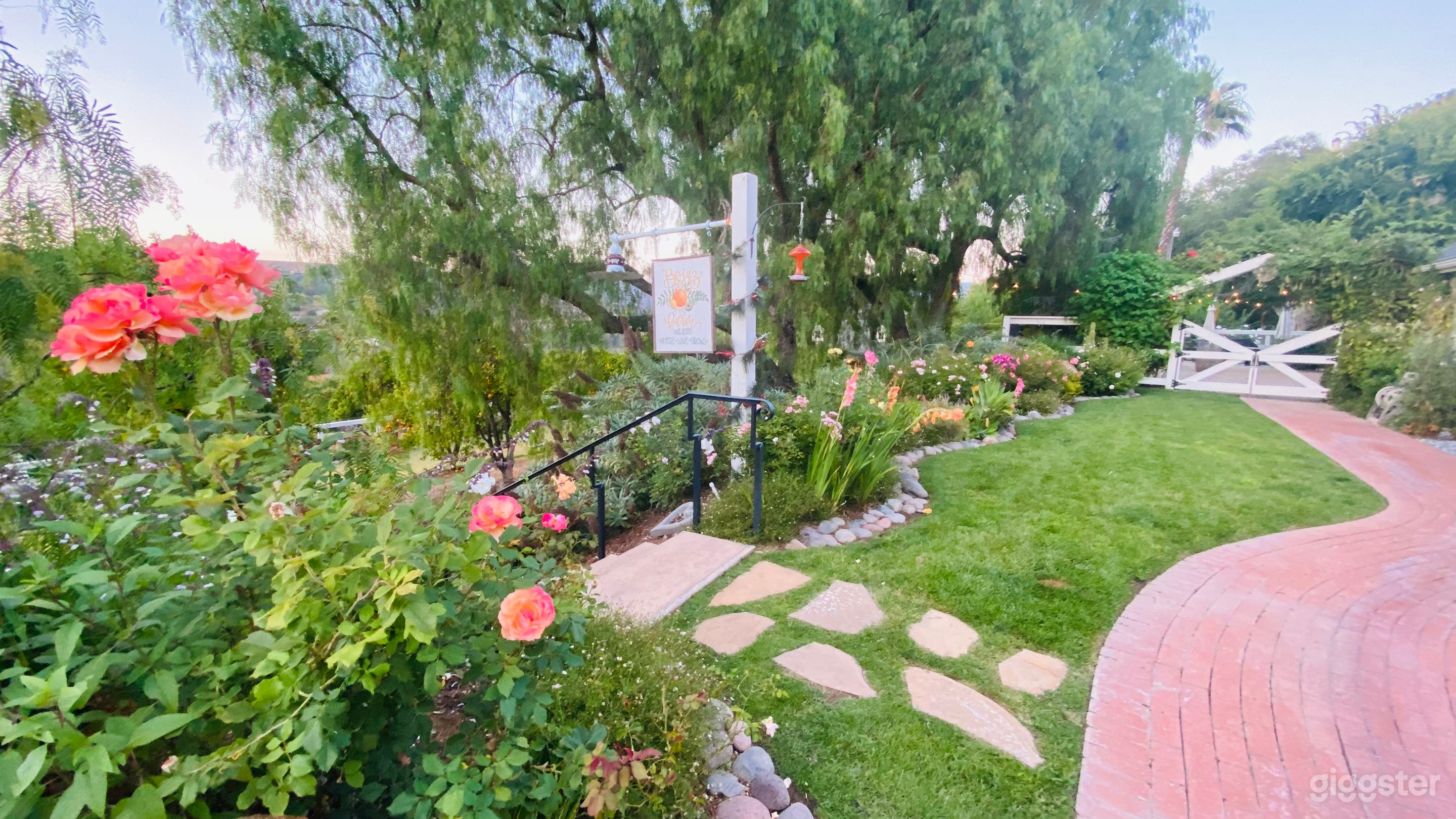 Front walkway to main house