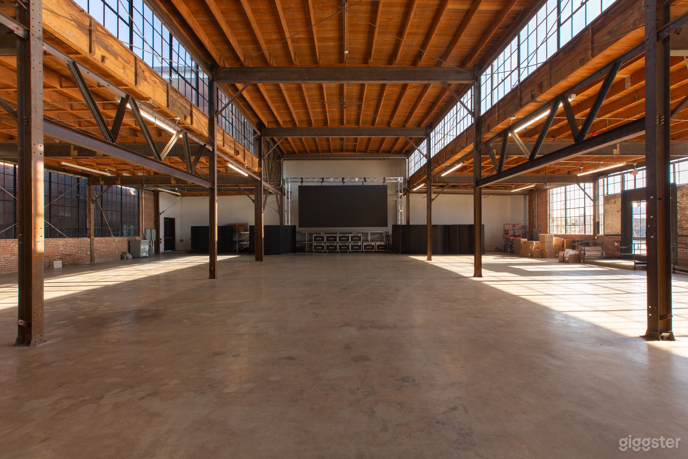 Modern Warehouse Event Space with LED Screen & Full Kitchen Photo 4