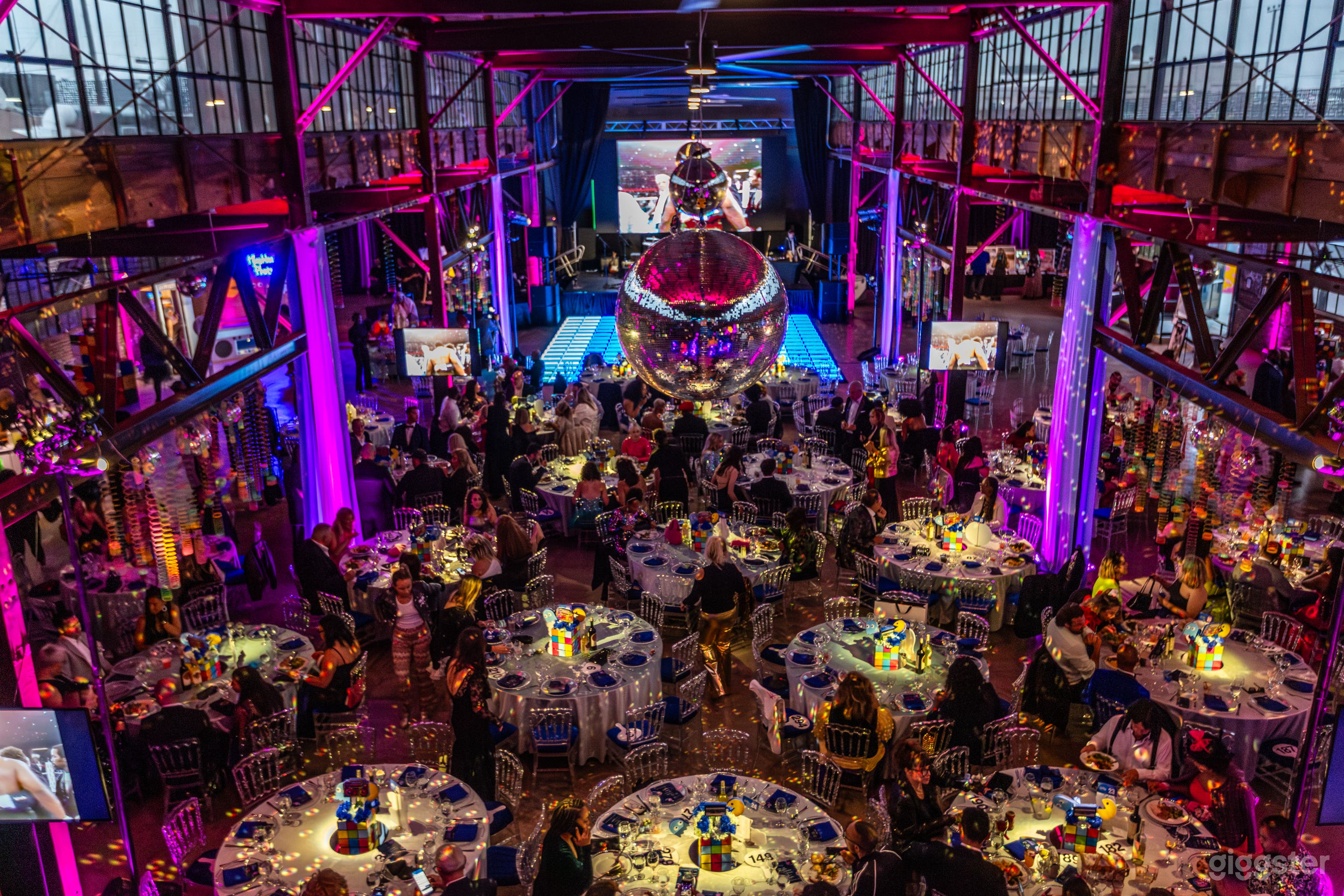 Modern Warehouse Event Space with LED Screen & Full Kitchen Photo 1