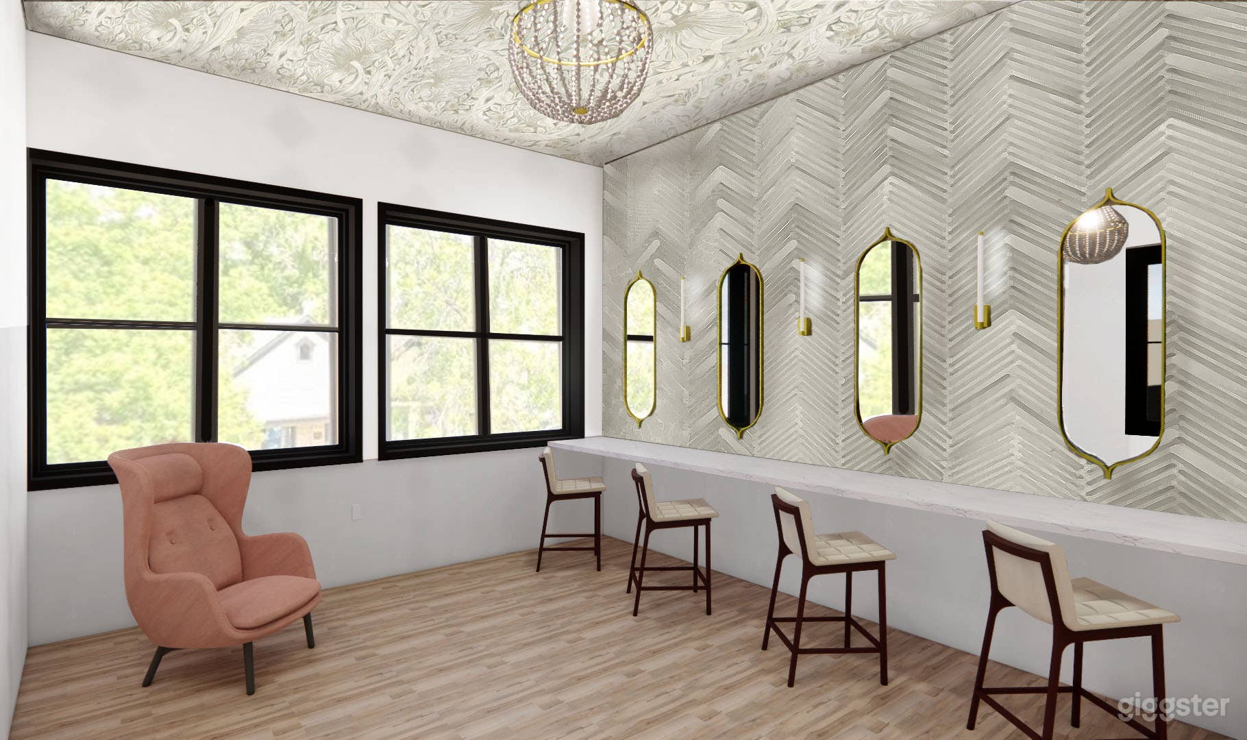 Rendering of getting ready suite. Construction to be complete by 7/1/23.