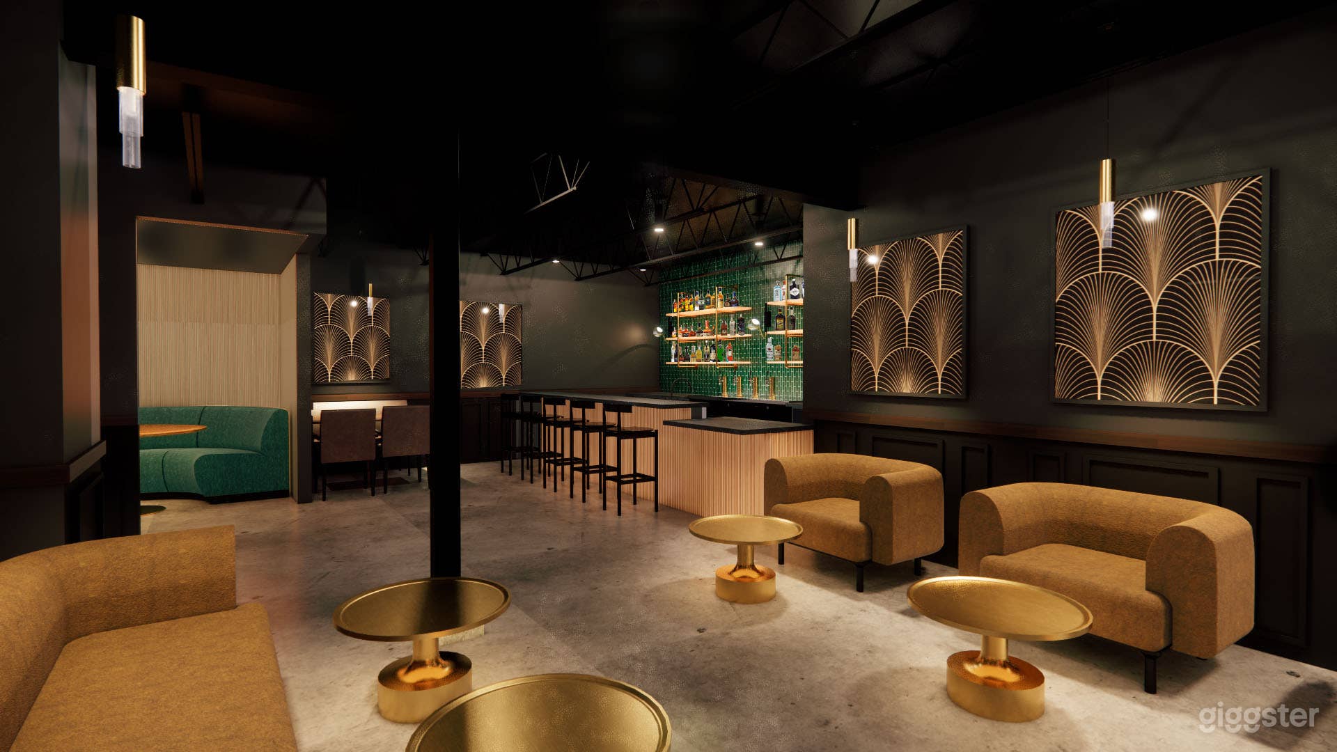 Rendering of Basement Speakeasy. Construction to be complete by 7/1/23.