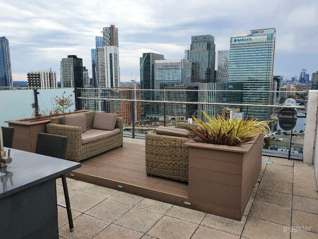 Outdoor private rooftop garden