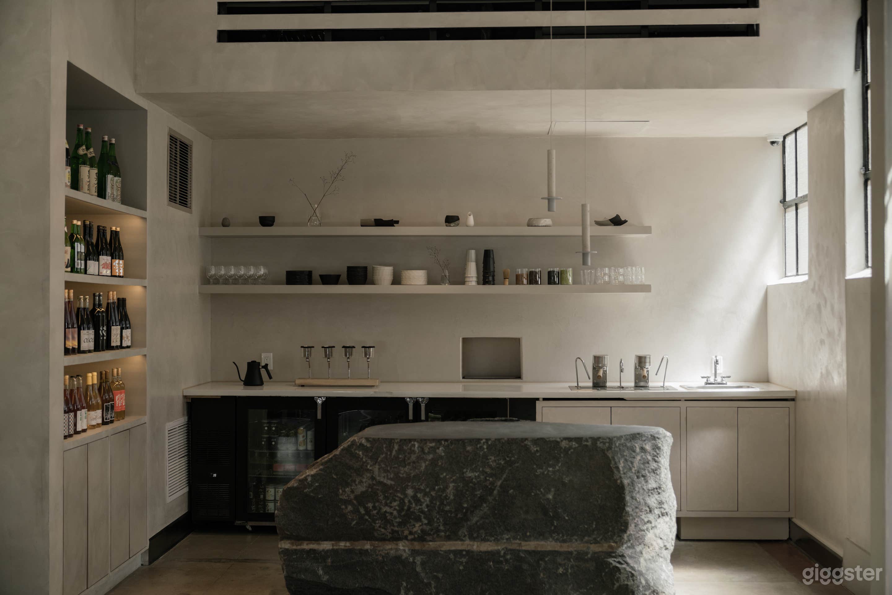 Minimal Brutalist Lobby Cafe Photo 2