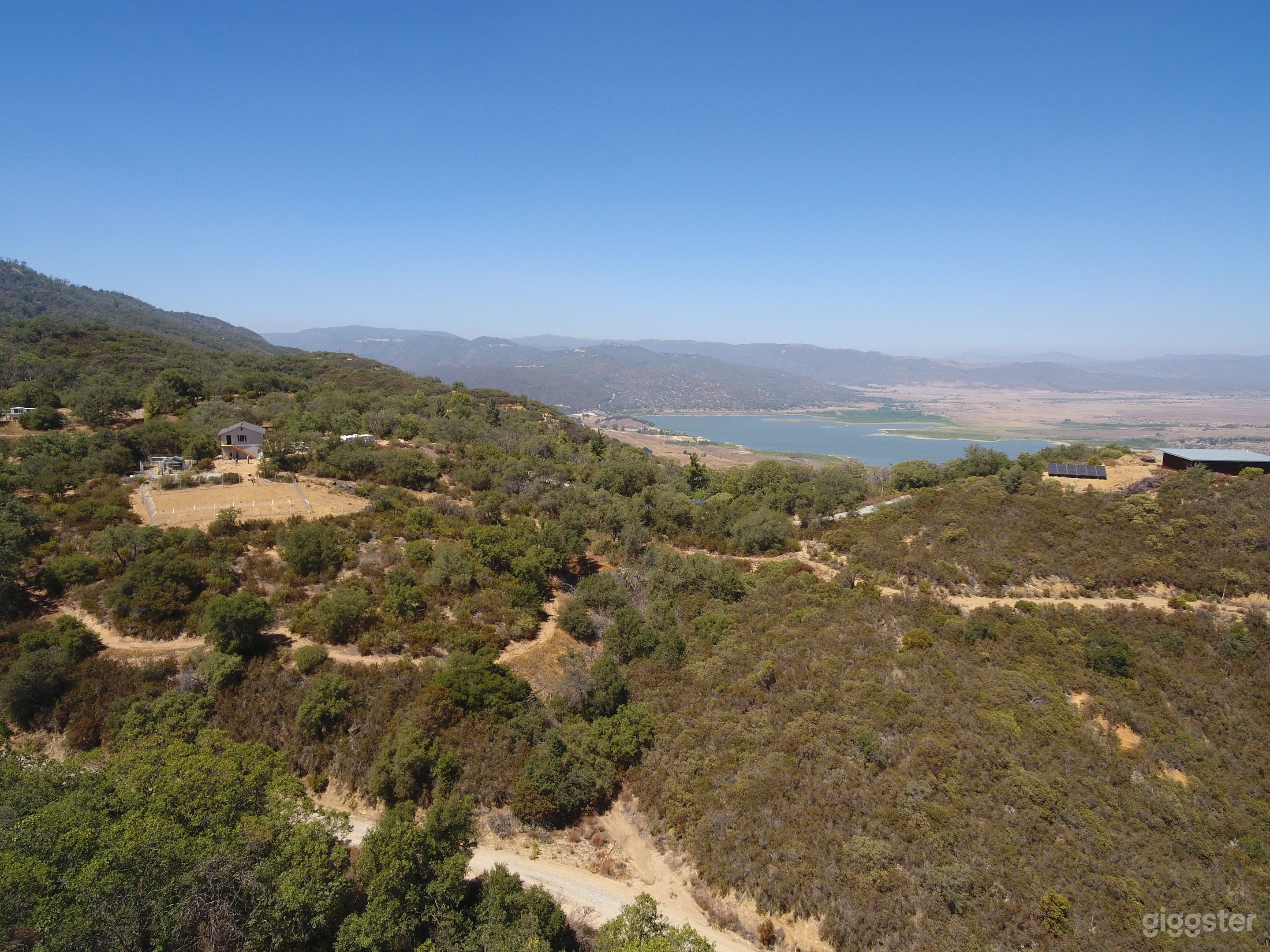 views of the valley and lake