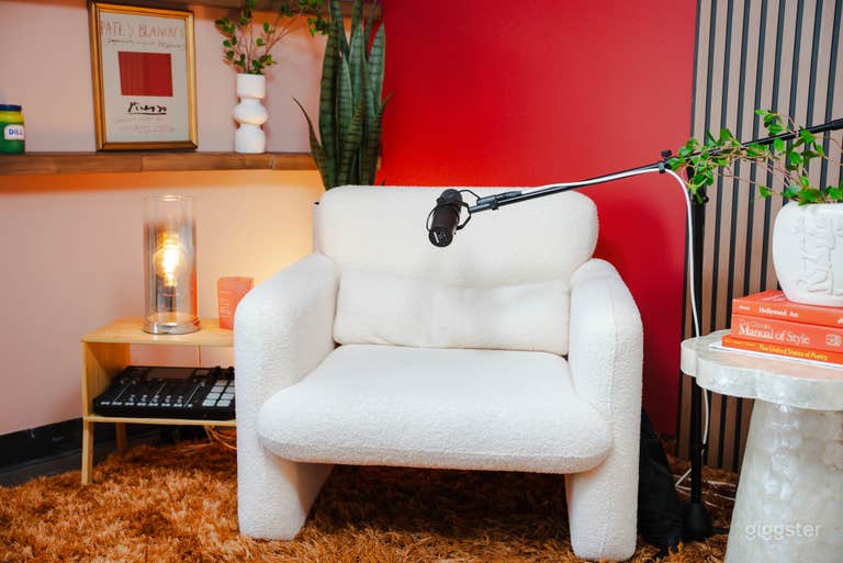  Pre-Lit Cozy Podcast Recording Studio- Burbank 