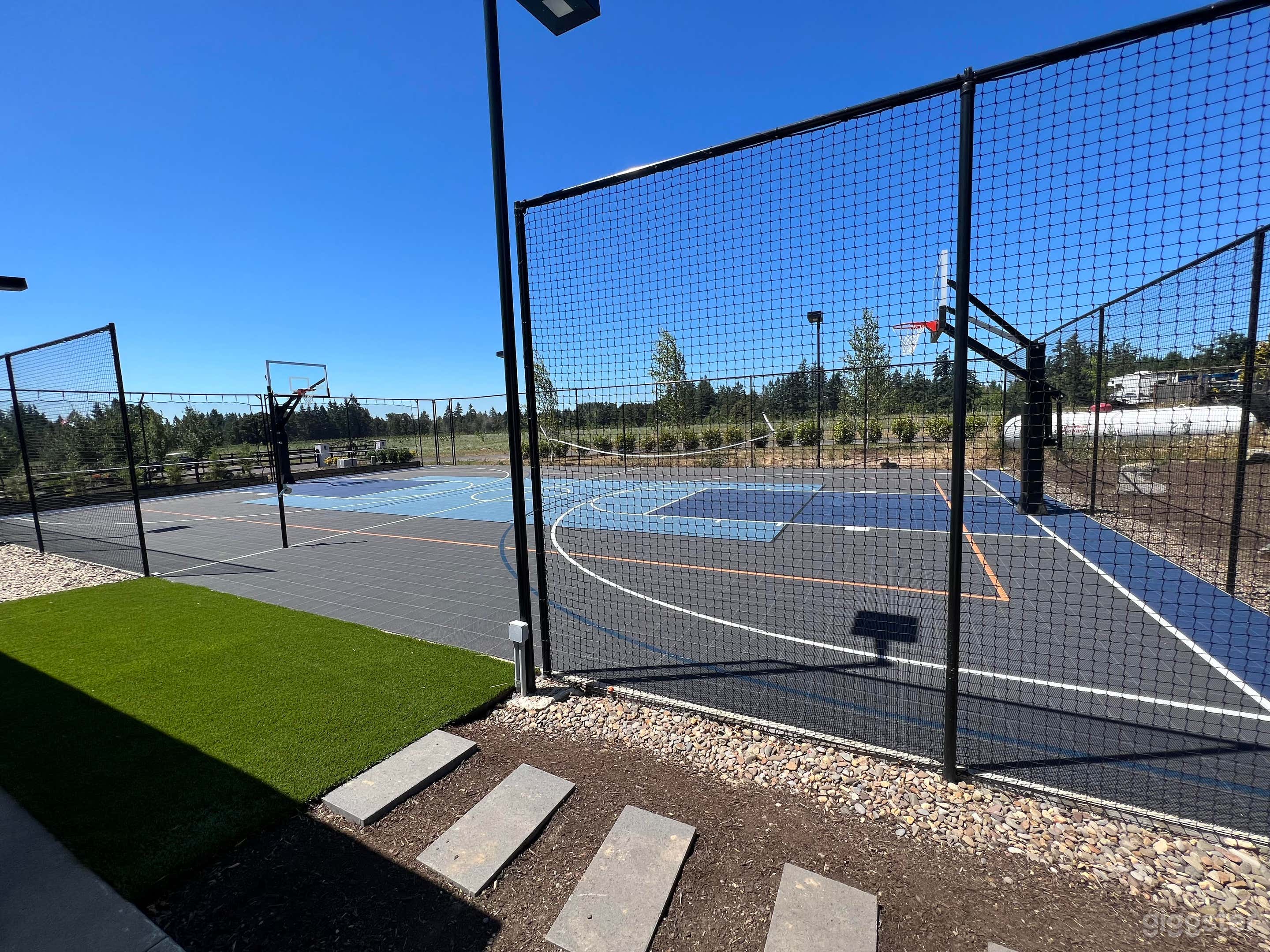 Sport court side angle