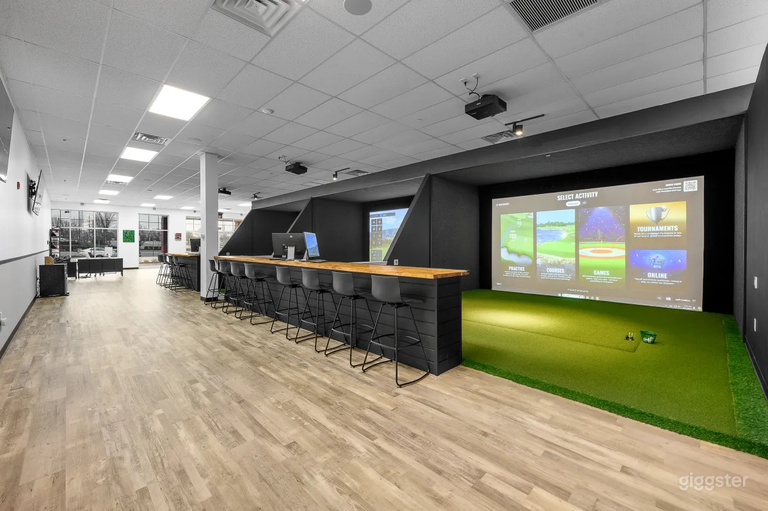  Espacio Lounge para Eventos con Simulador de Golf en Cinnaminson 