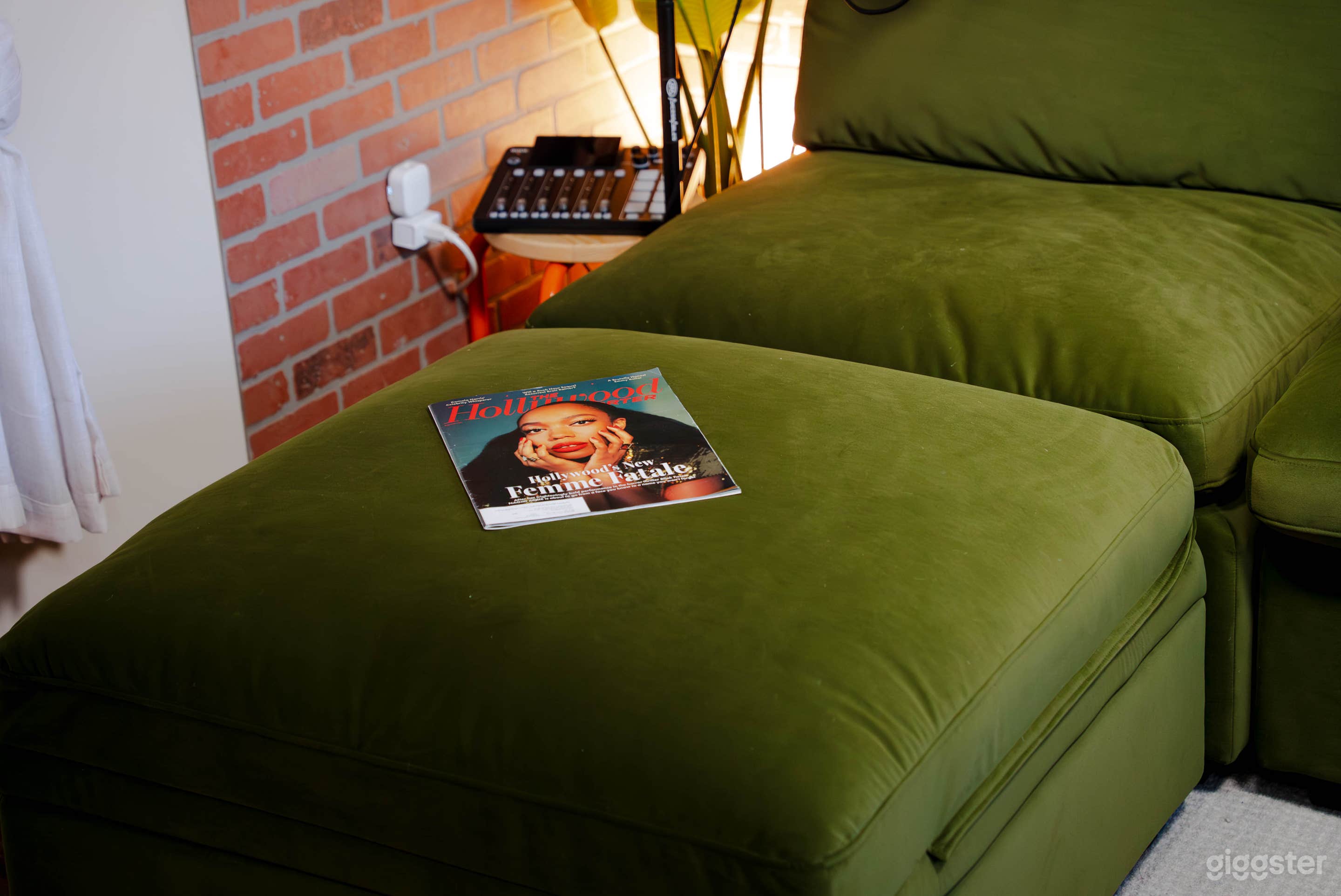 Pre-Lit Cozy Podcast Recording Studio / Video + Audio Photo 3