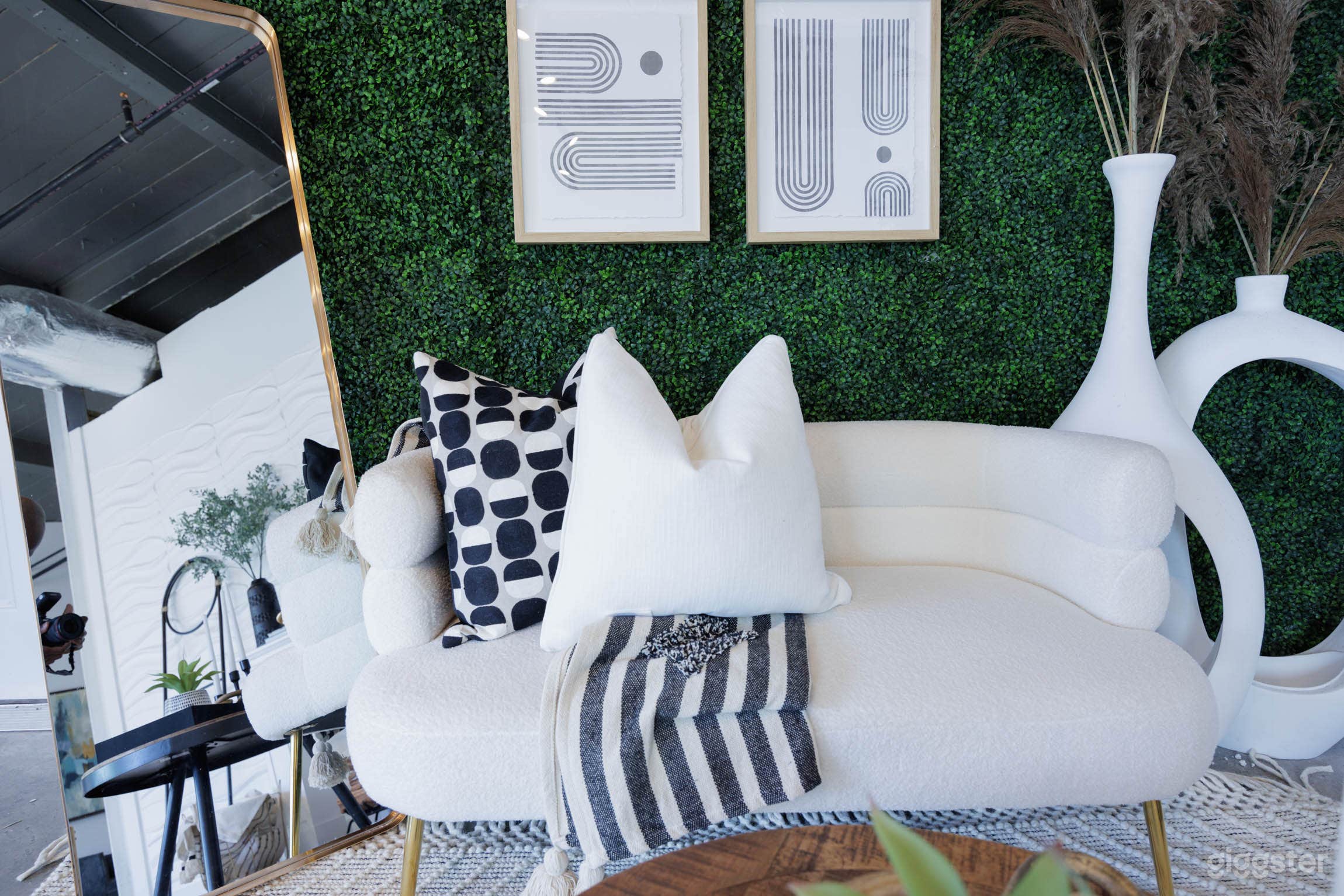 Modern Set Now Converted into Christmas for the Season