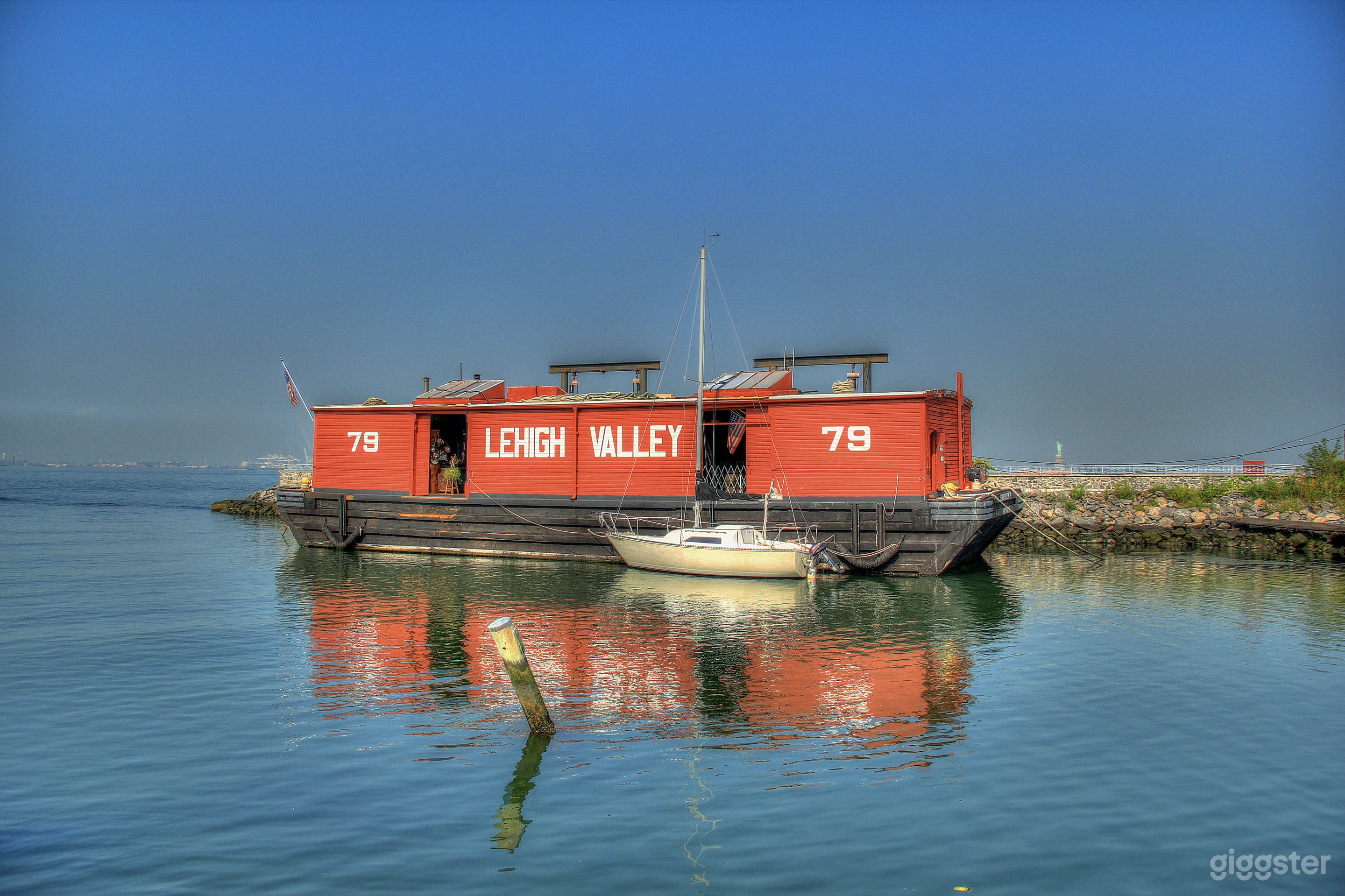 Red Hook's historic floating wooden railroad barge. 