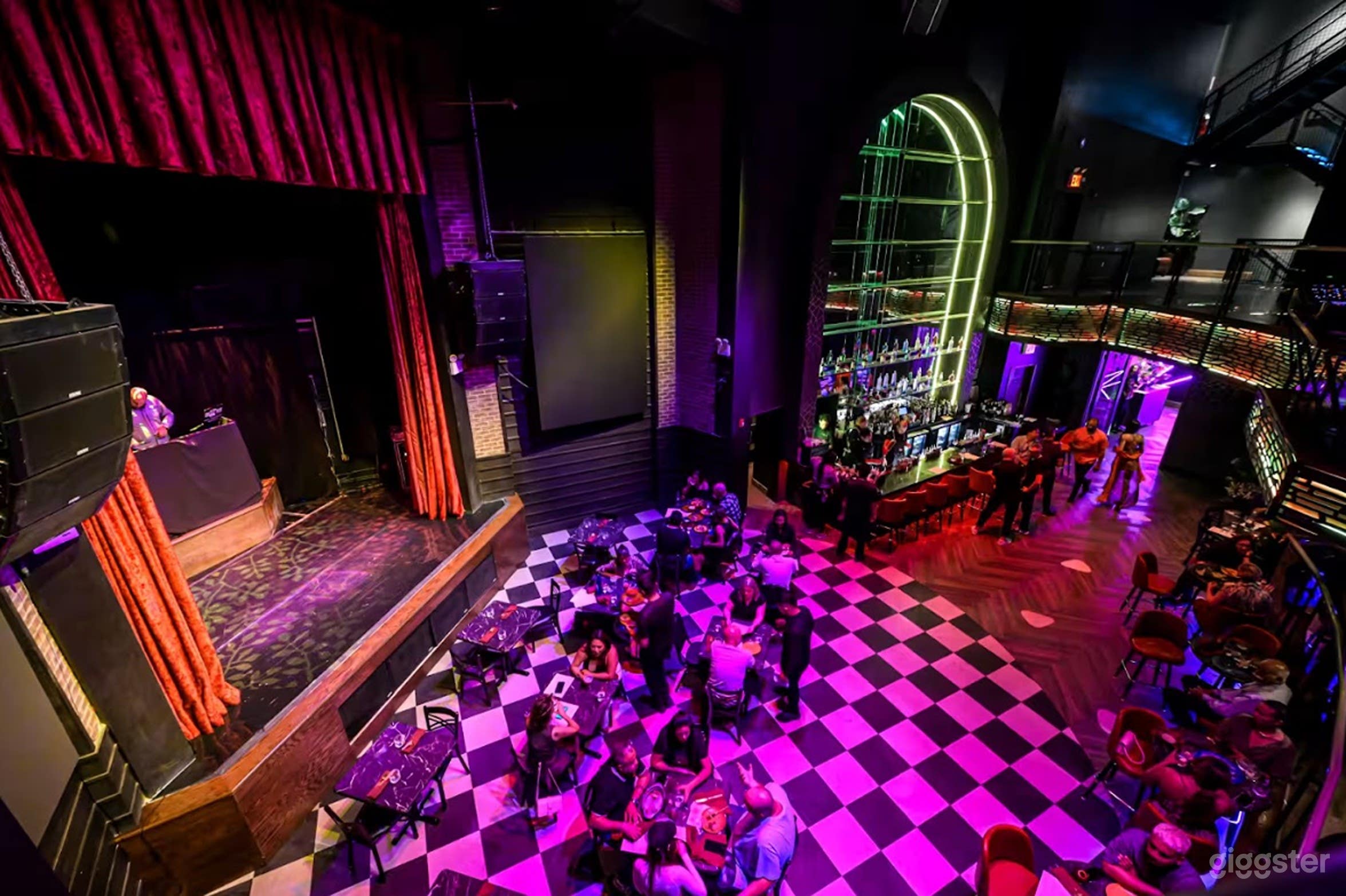 Elegant Main Floor with Central Bar, Dance Floor & Stage Photo 1