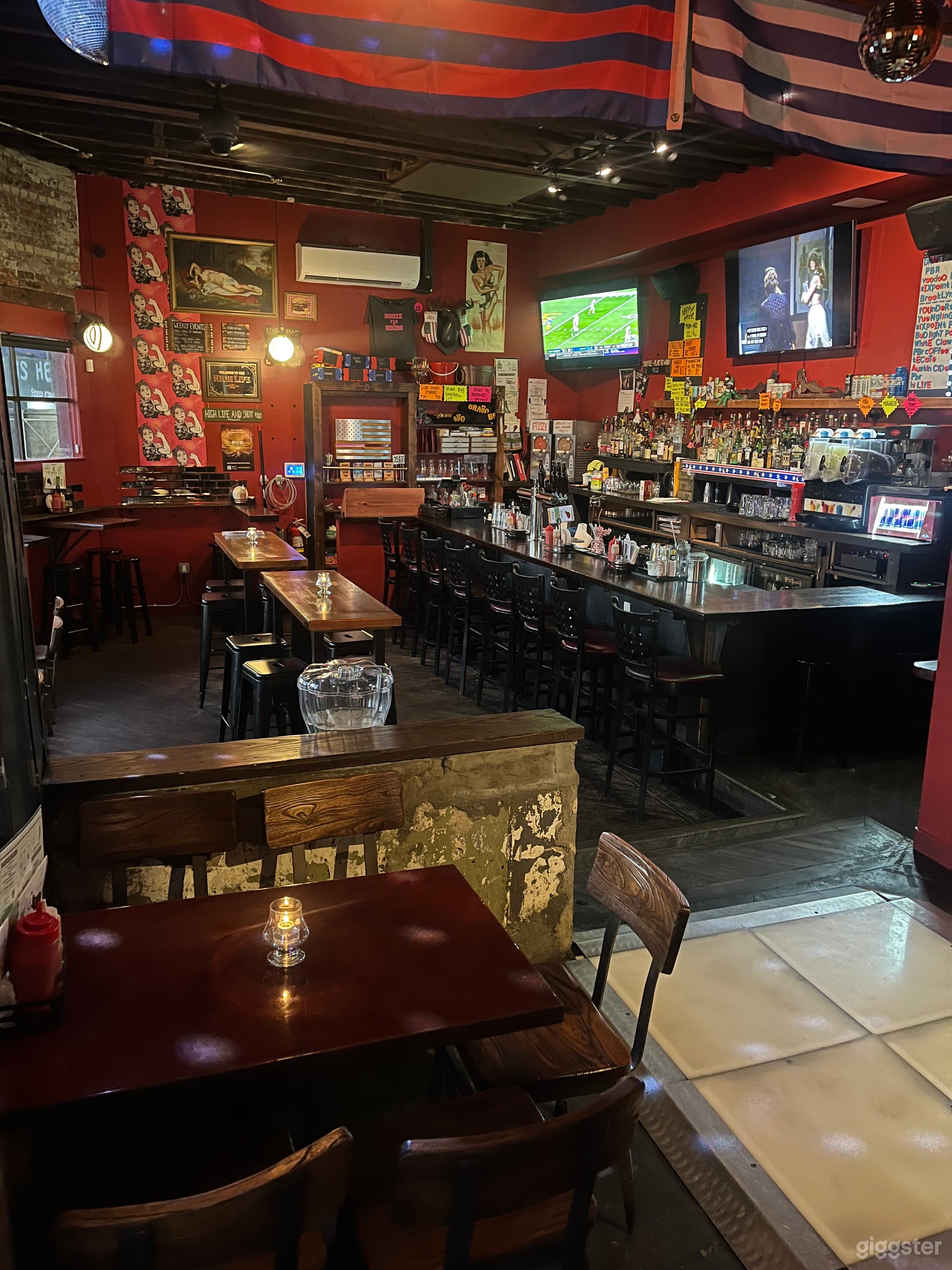 Our main room and bar