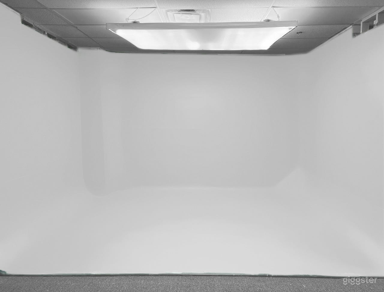 Studio with a white backdrop