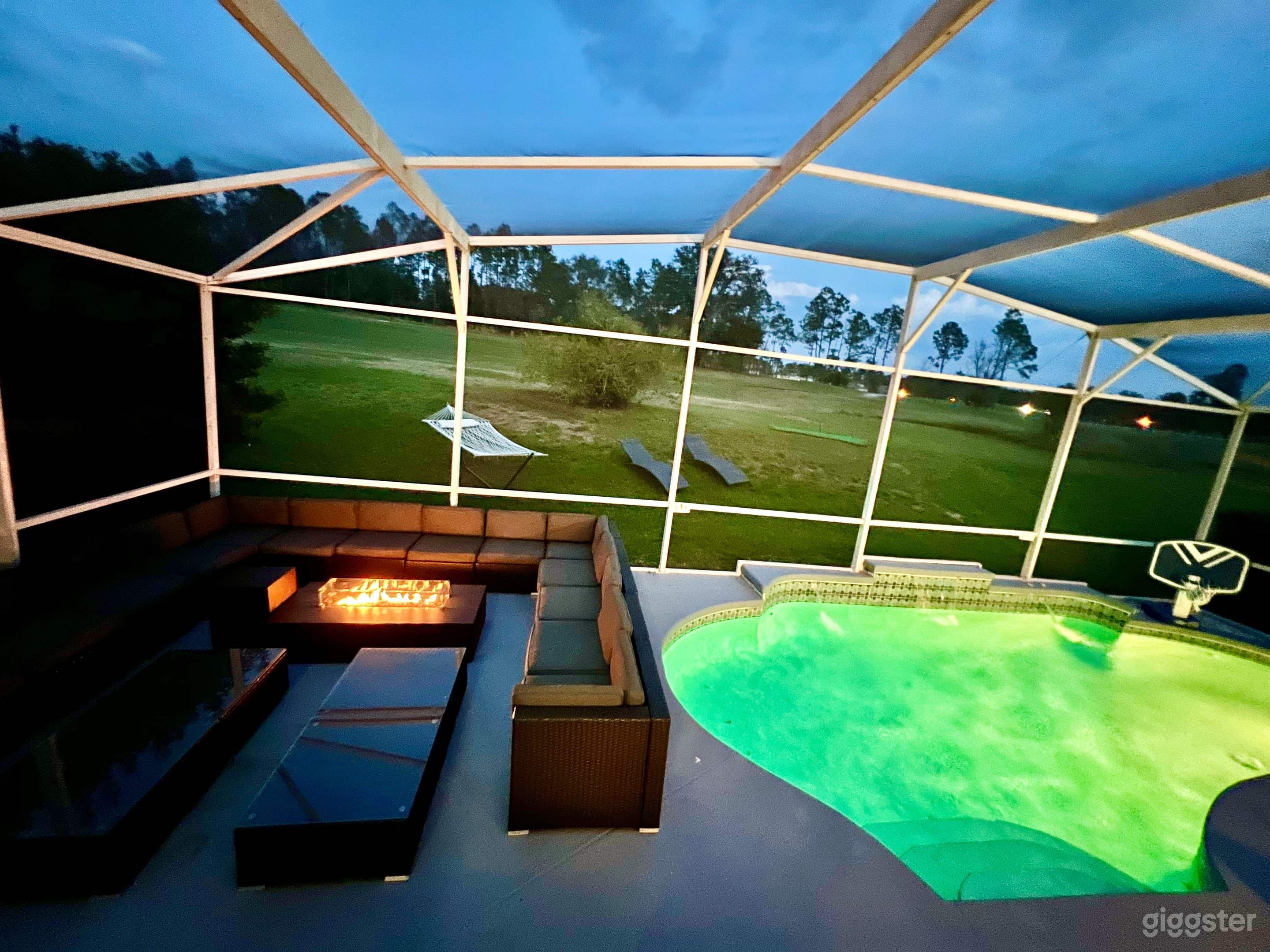 Private OutdooDining with your entertaining private chef dinners with Philip Starck designed chairs for exclusive sit down dinners for up to 24 persons outside and 20 persons inside overlooking private pool &amp; golf. Then sip on a cocktail at Fire Pit.
