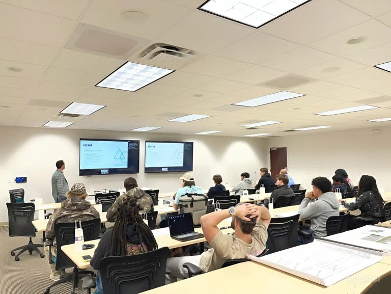  1,600 Sq Ft Training Room for 32 with Dual TVs 