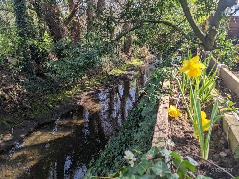  Accessible shallow river that can be used in various shots at water level or above 