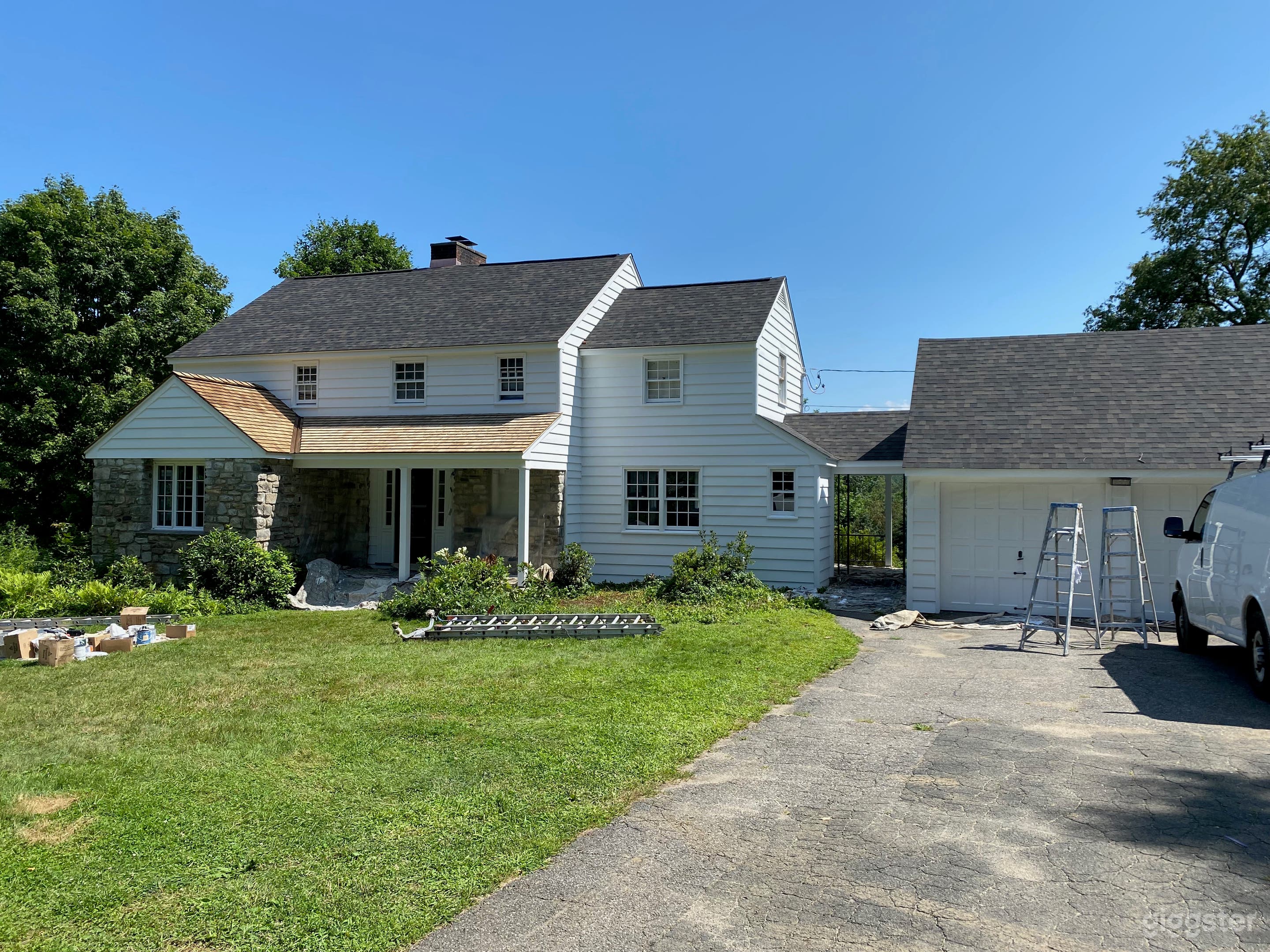 Home during paint restoration.