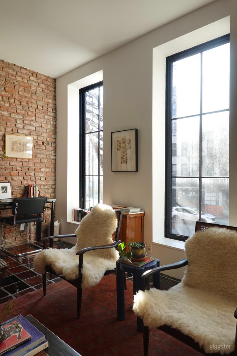  Retro 1BR with Tiled Floors, Tall Windows, Exposed Brick 
