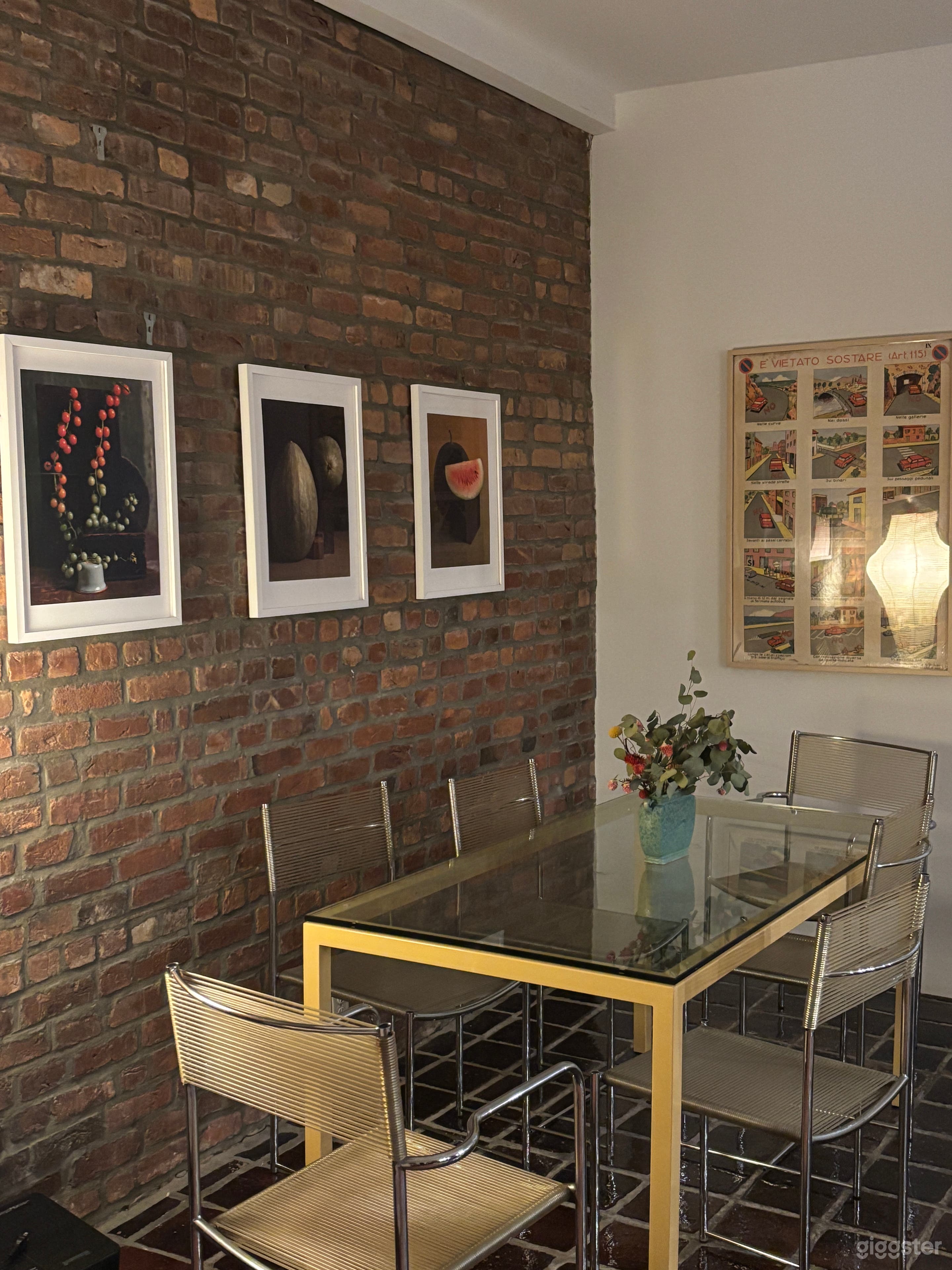 Quintessential NY: Exposed Brick, Tile Floors, Fire Place Photo 3