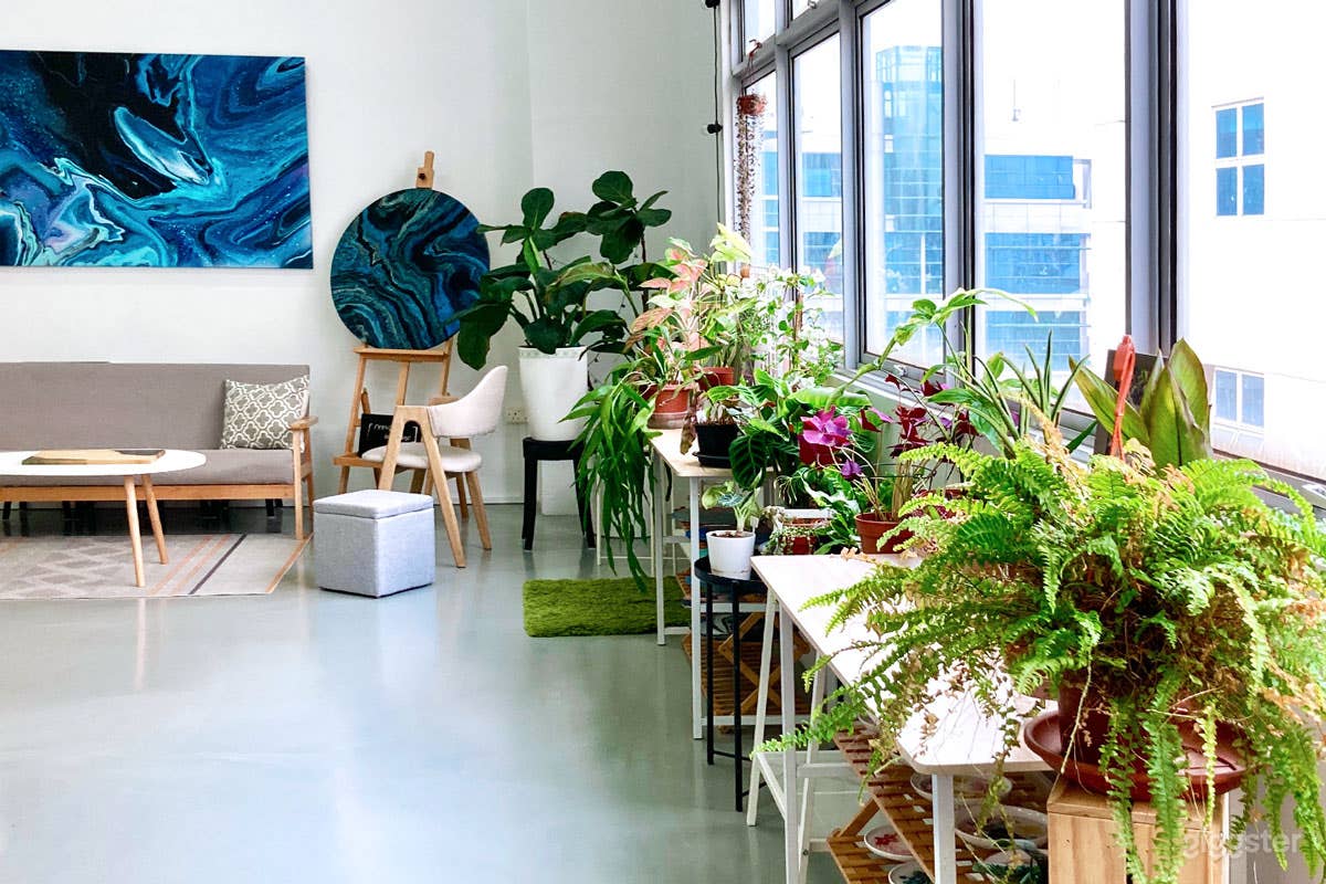 Natural light from large windows