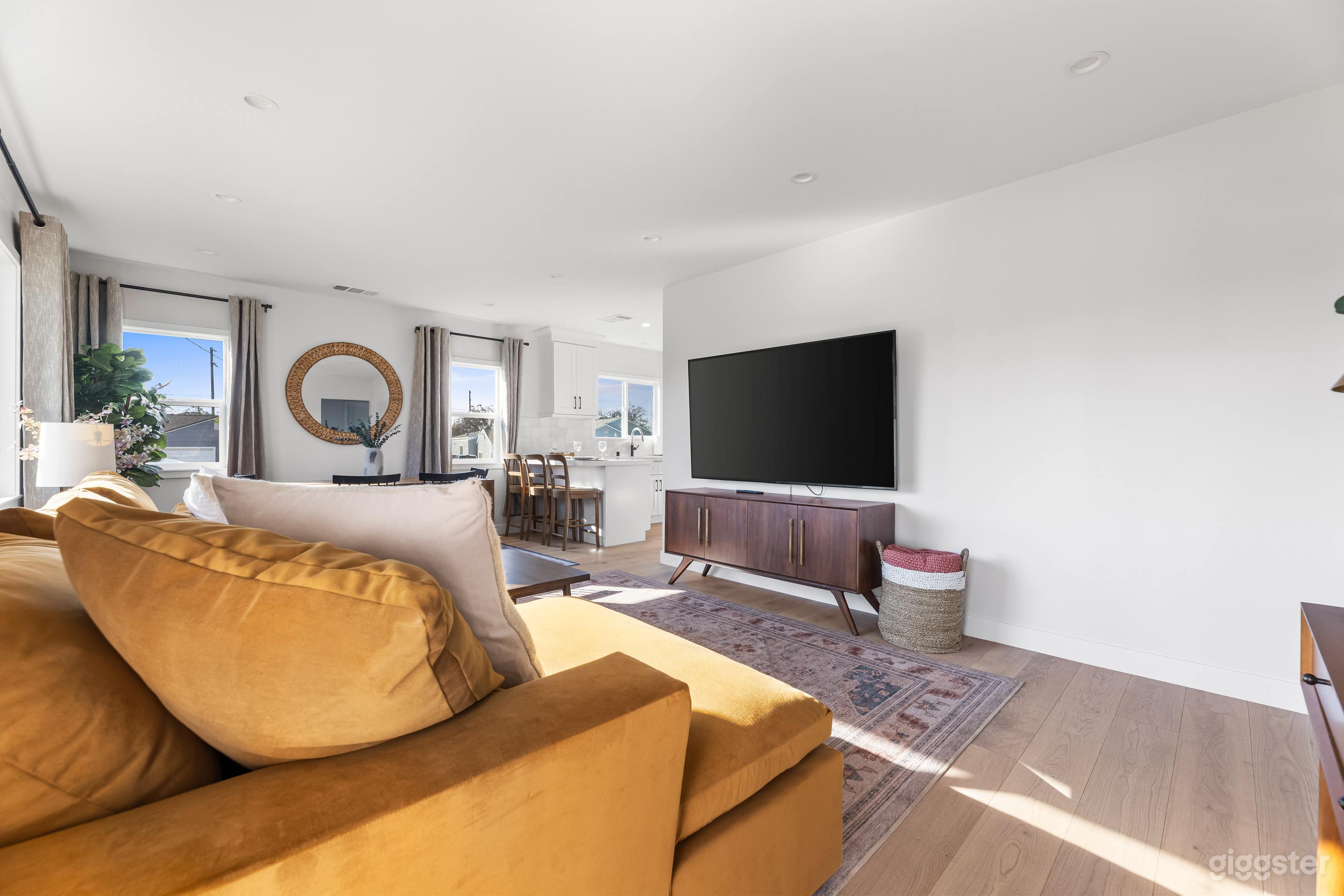 Living Room space with great lighting