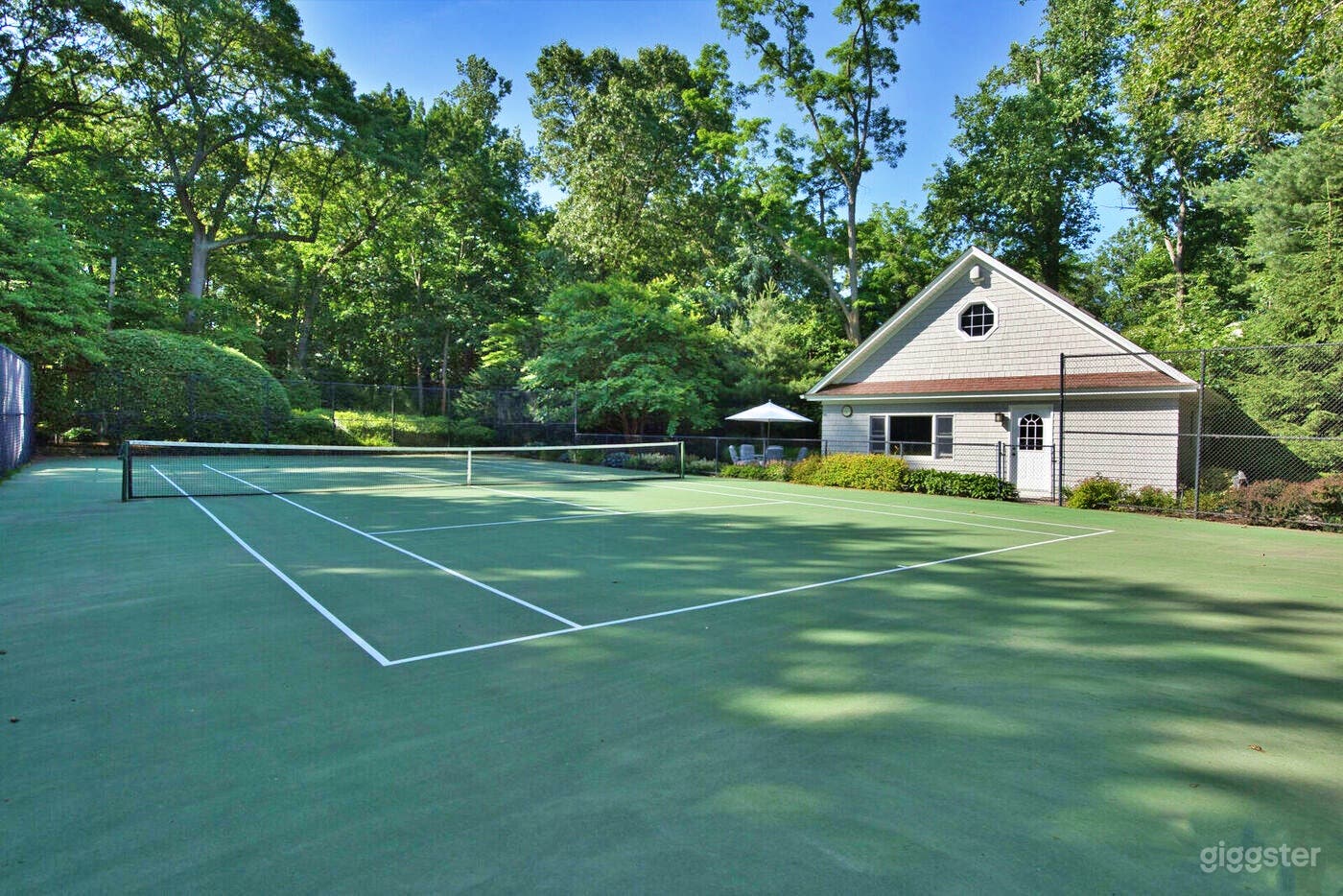Tennis Court in Woods Photo 1