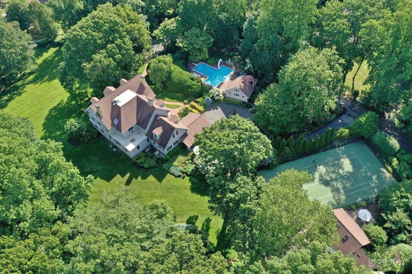 Tennis Court in Woods Photo 2