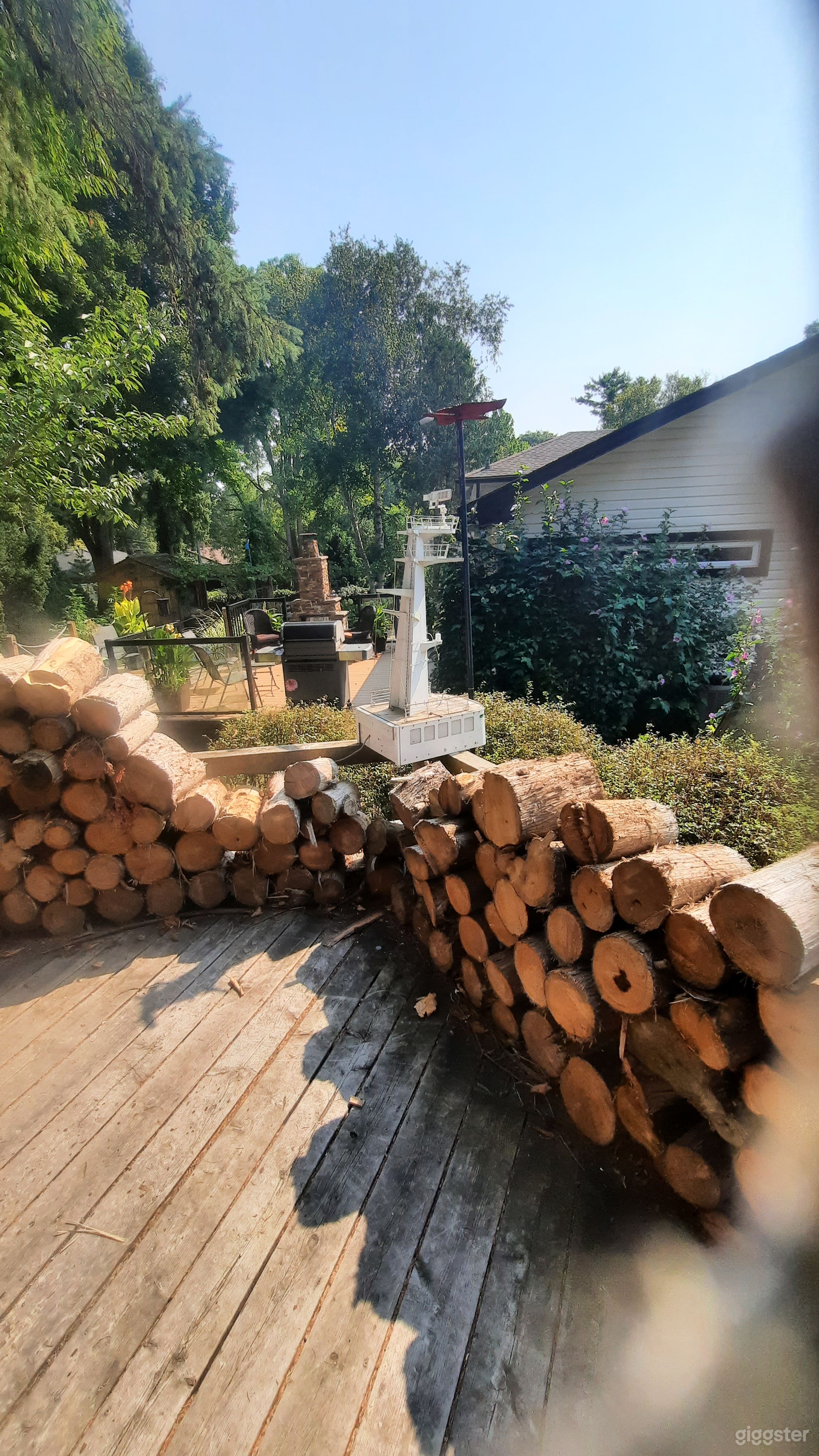 From the cabin deck looking down the valley.