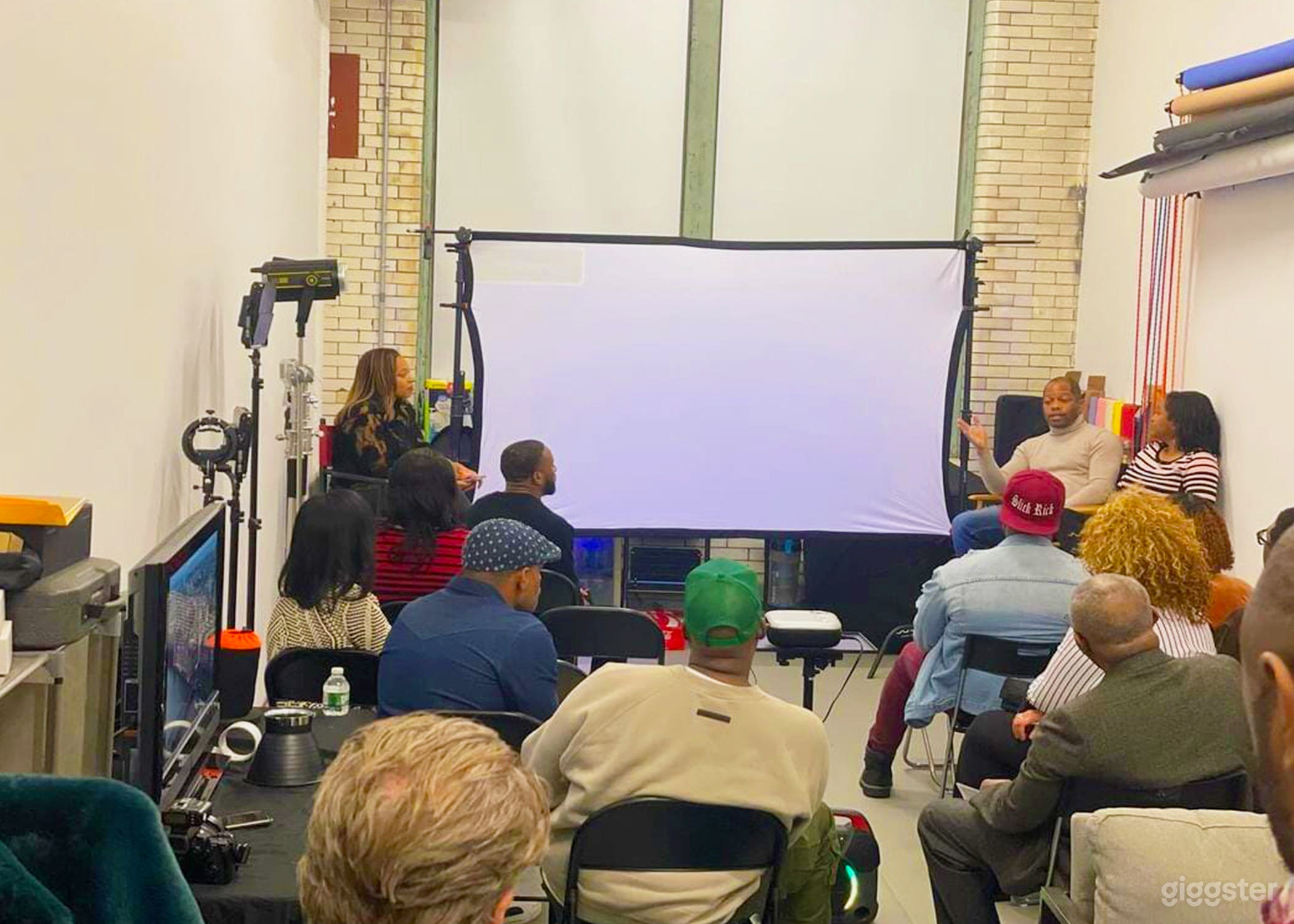 Perfect space for small screenings. Projector and Screen are available.