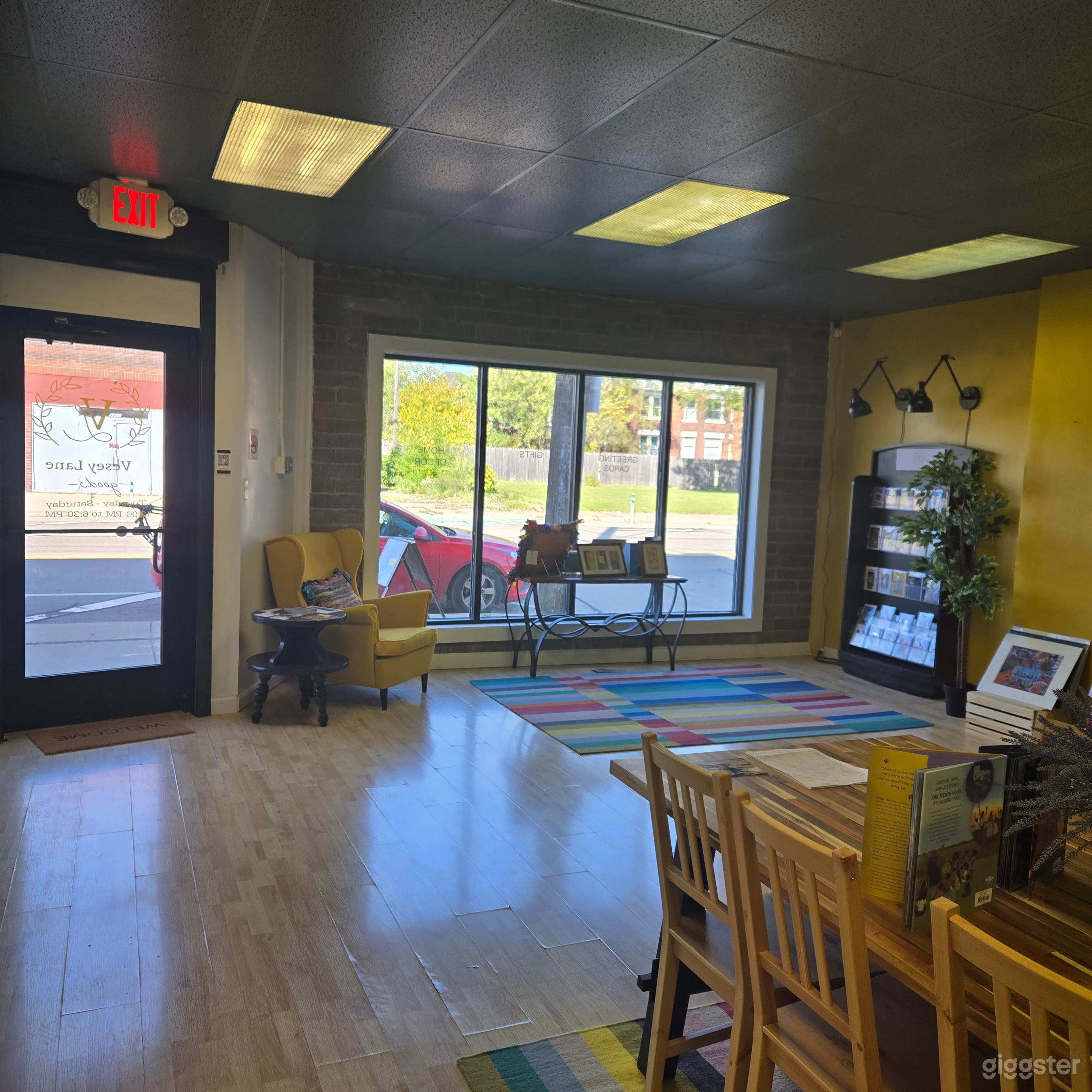 Front view of the internal space at Vesey Lane Goods 