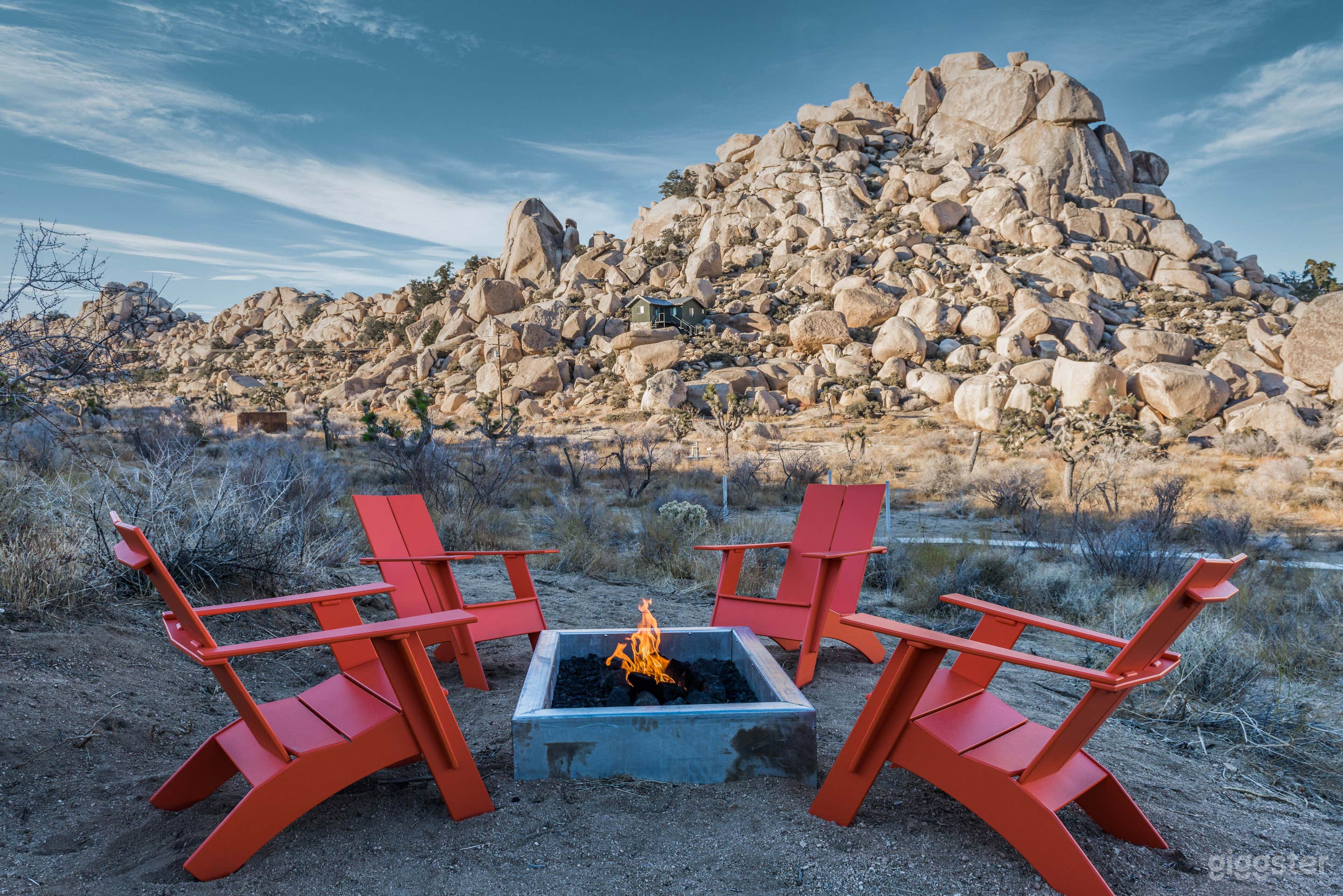 Enjoy the stars or make a fabulous camp scene with the fire pit area complete with Adirondack chairs.