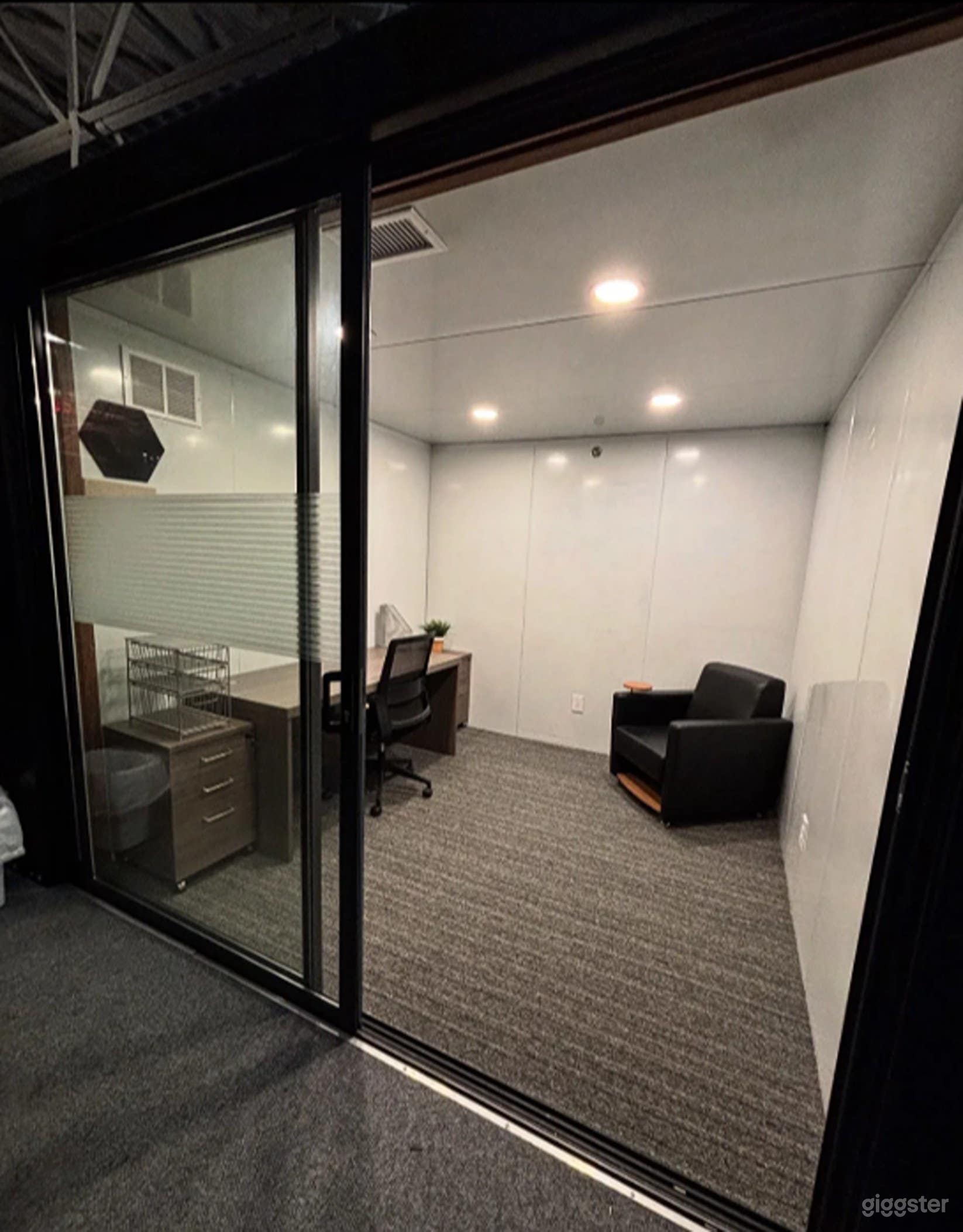 Private Shipping Container Style Office with Whiteboard Wall Photo 3